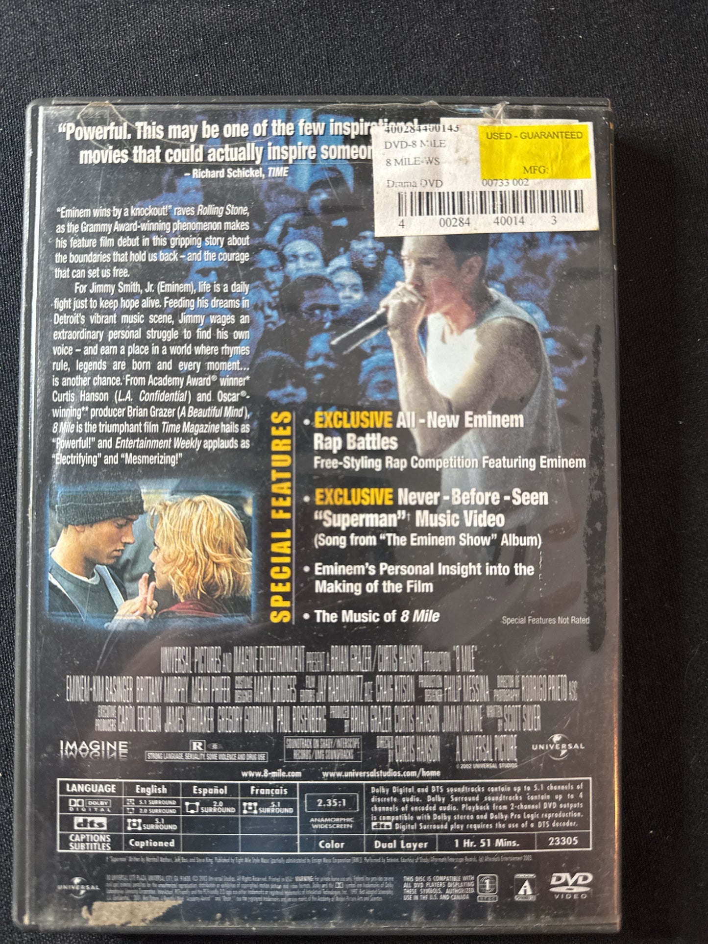 8 Mile Eminem DVD