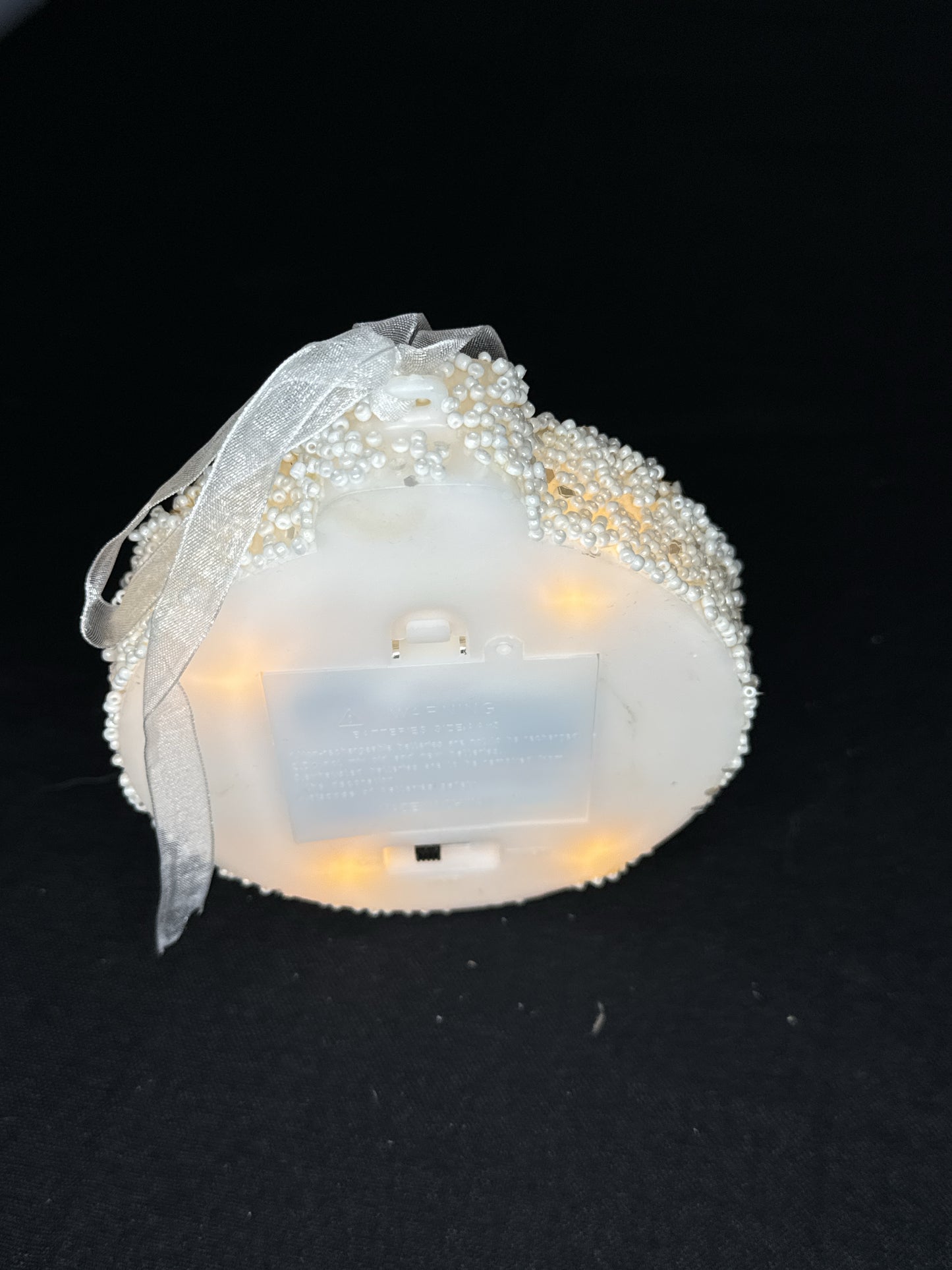 Christmas Ornament Lights Up Santa Clause 4.5" Diameter