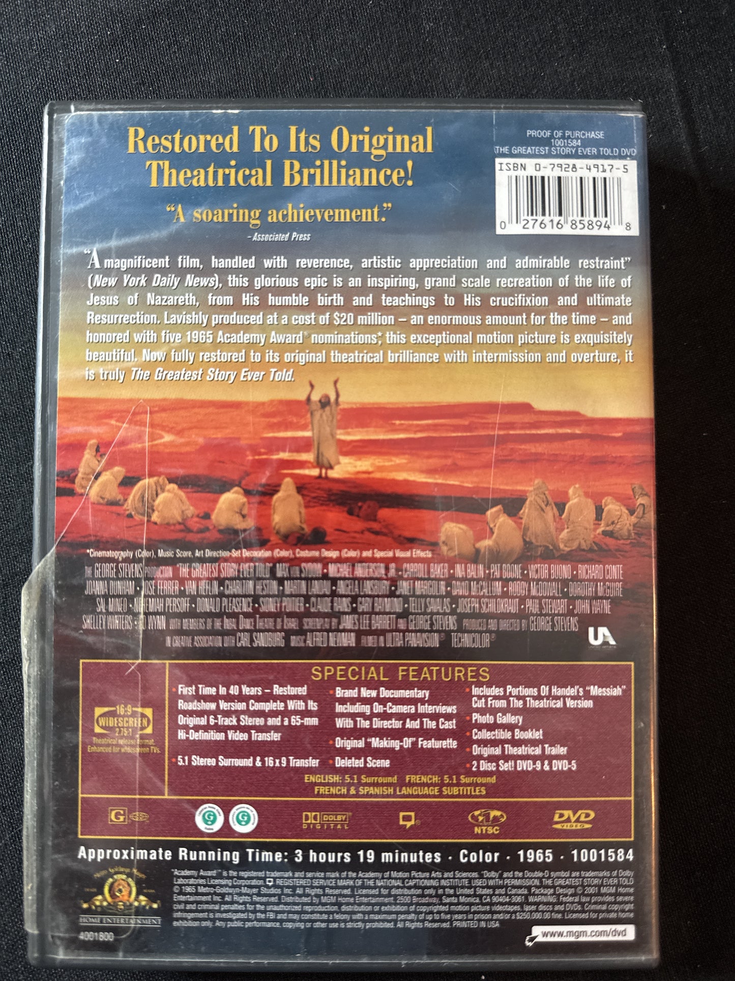 The Greatest Story Ever Told DVDs