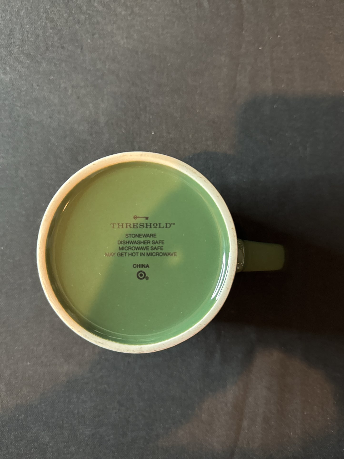 Threshold Santa's Helper Christmas Stoneware Mug 16oz 4 1/8" Tall Green