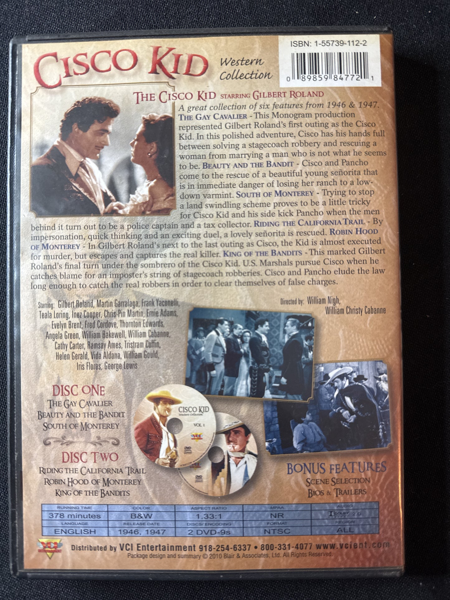 Cisco Kid The Robin Hood of the West Western Collection 6 Movies 2 DVDs