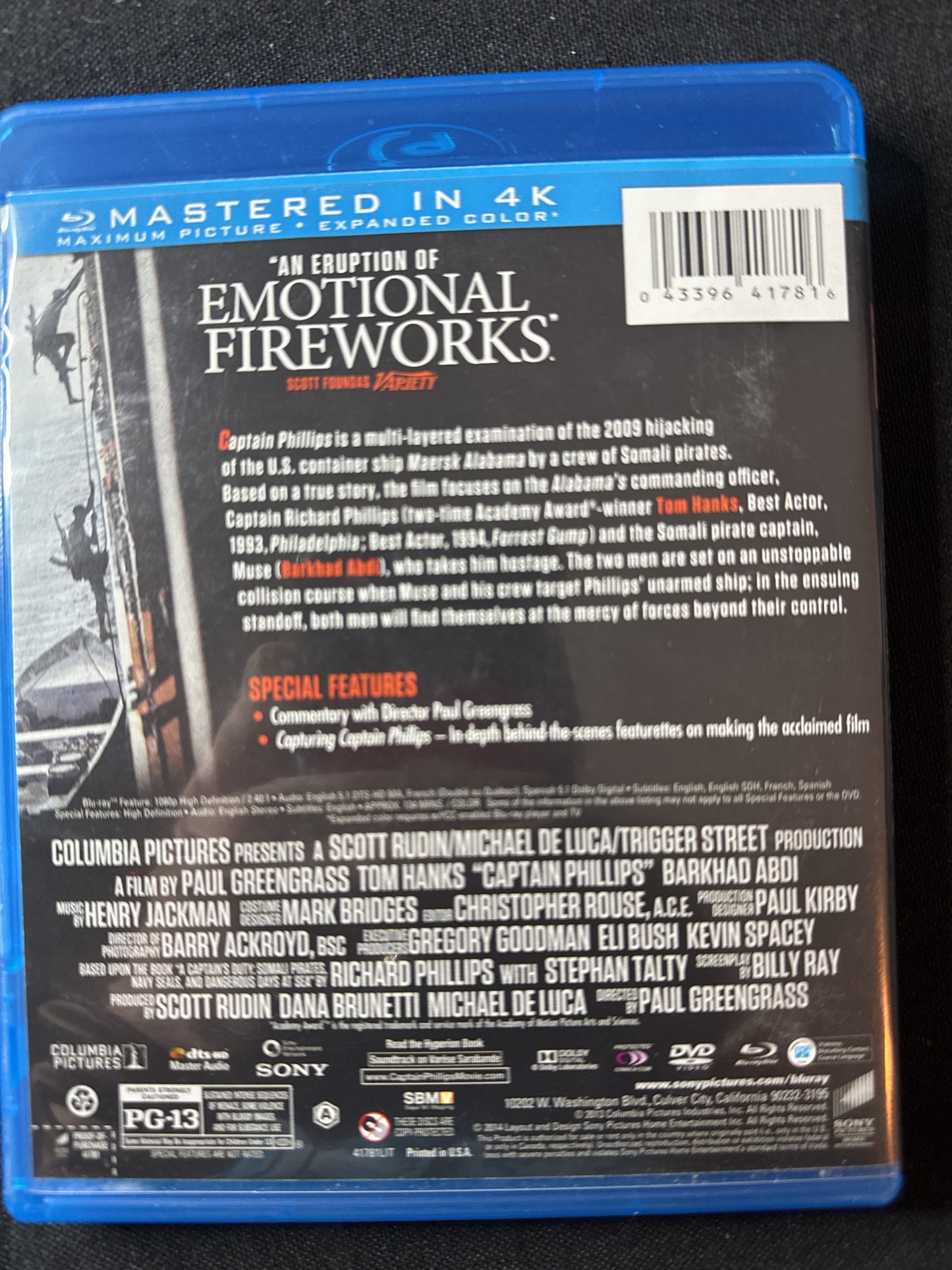 Captain Phillips Blu-Ray & DVD