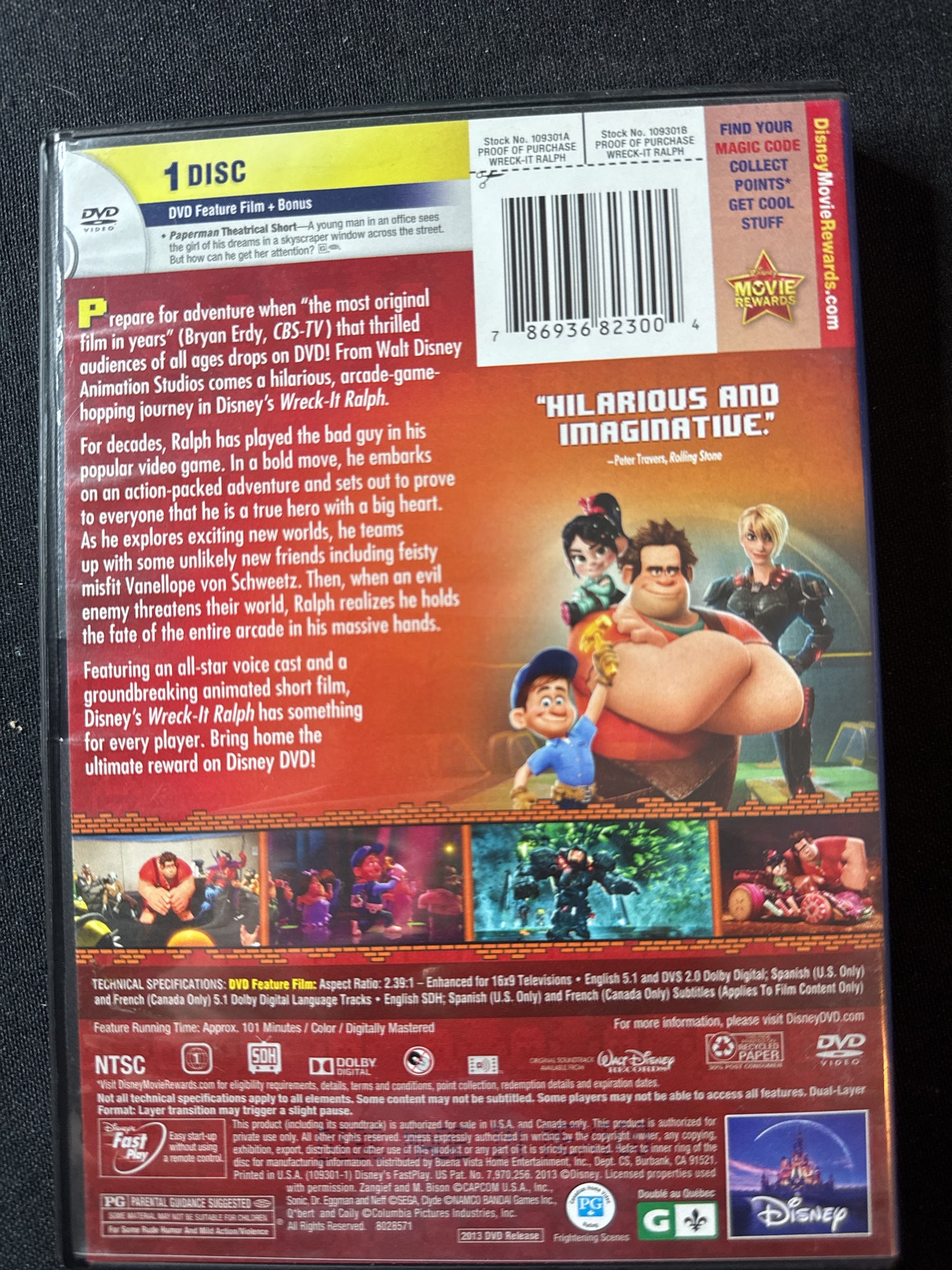 Wreck-It Ralph DVD
