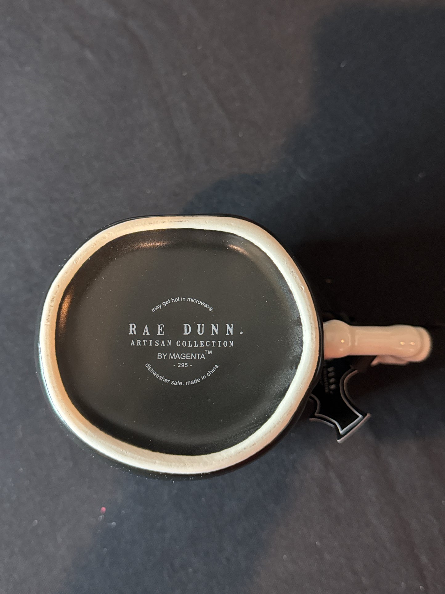 Rae Dunn Besties To The Bone Skeletons Bone Handle Black Coffee Cup Mug New With Tags