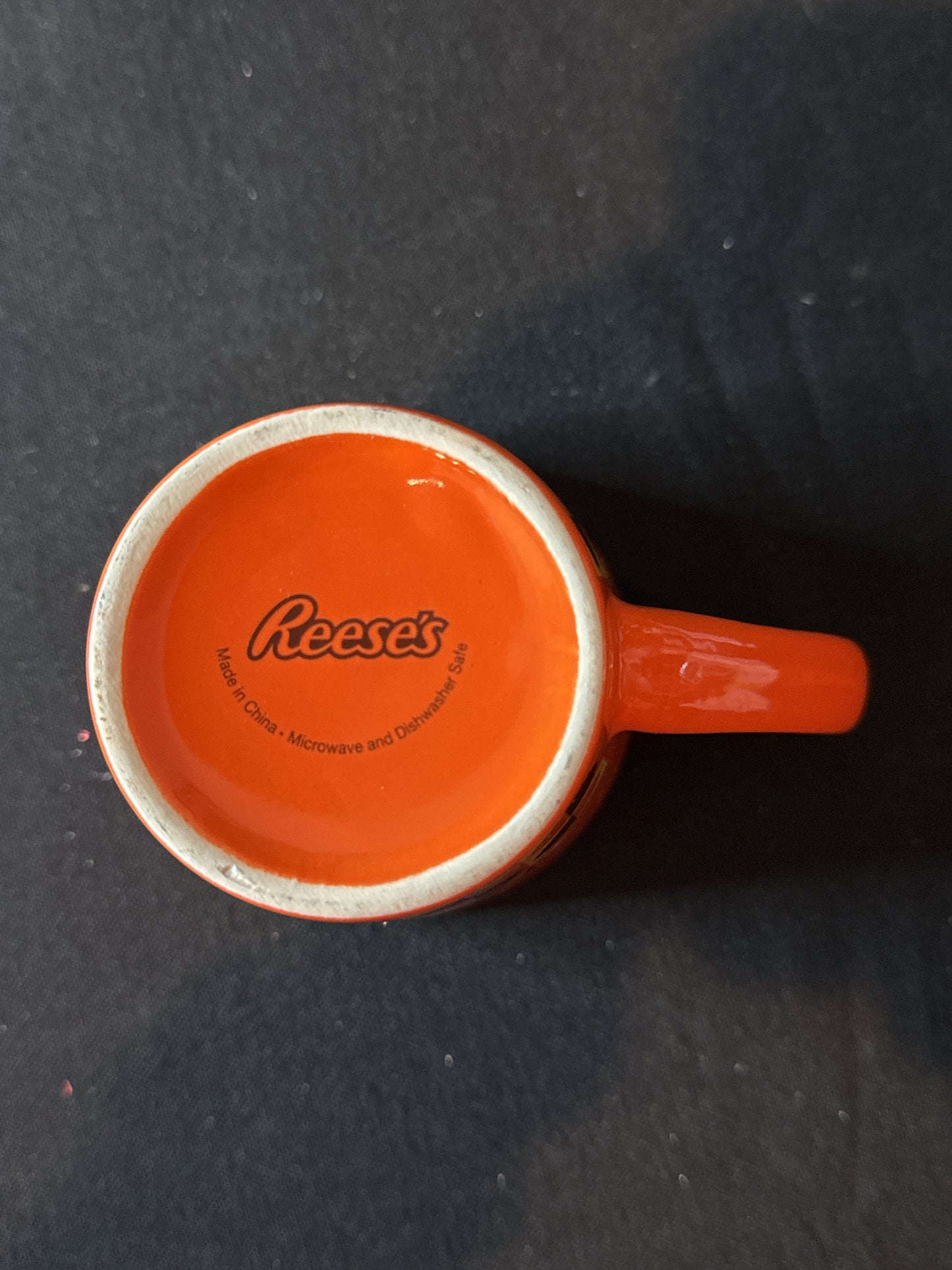 Reese's Peanut Butter Cup Original Coffee Cup Mug 4" Tall Orange Interior