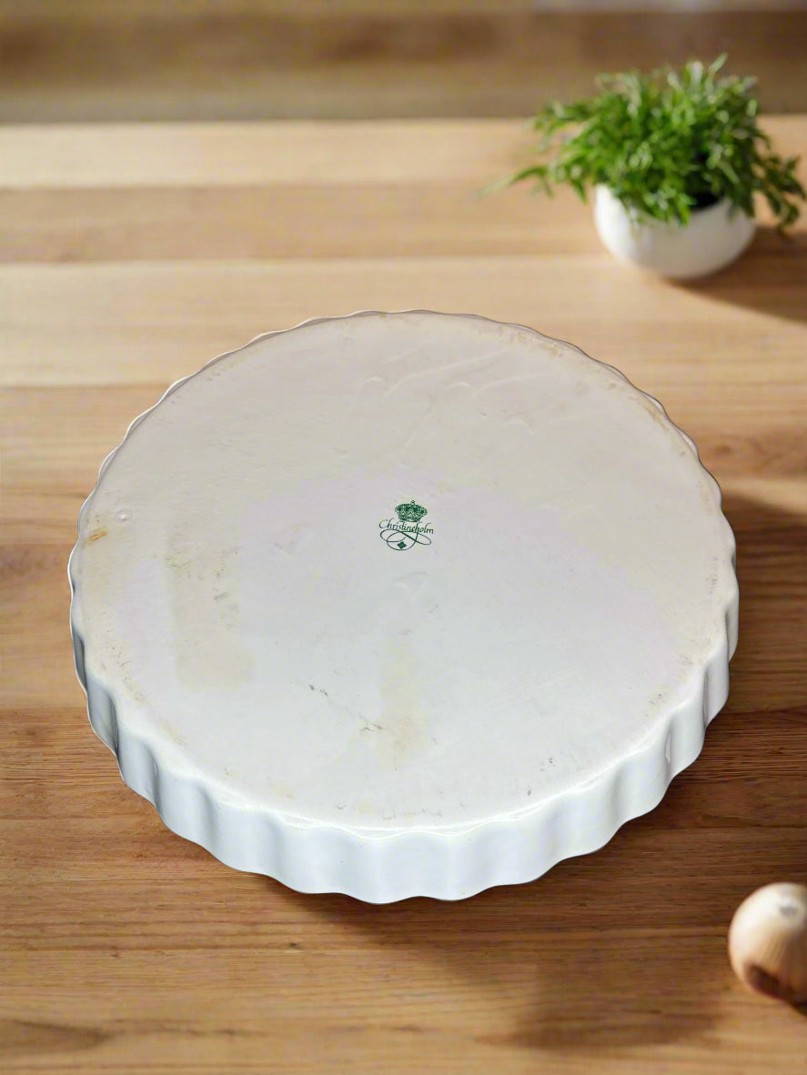 9" Quiche Dish Rose Pattern by Christineholm China