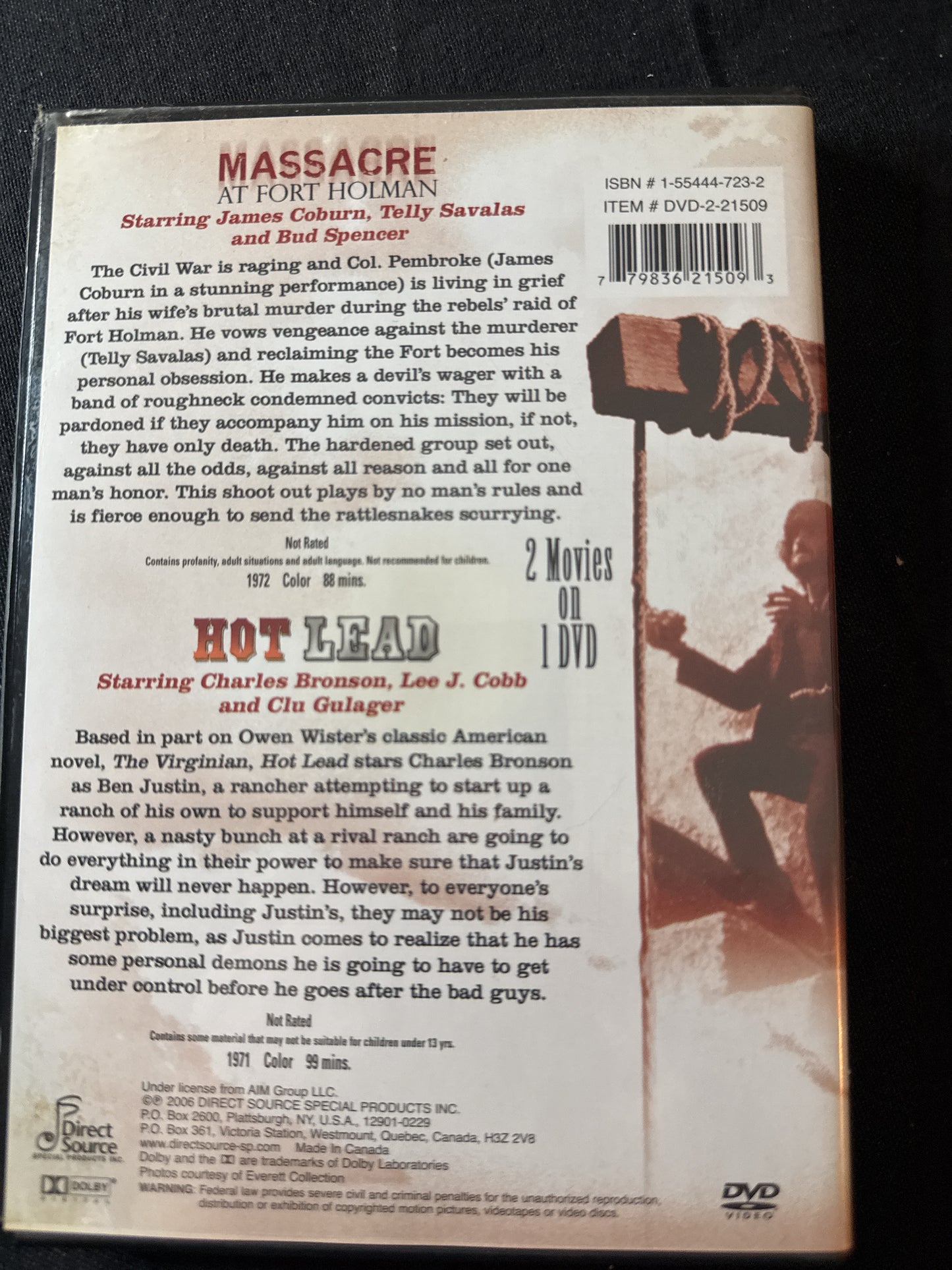 Double Feature Massacre at Fort Holman & Hot Lead DVD