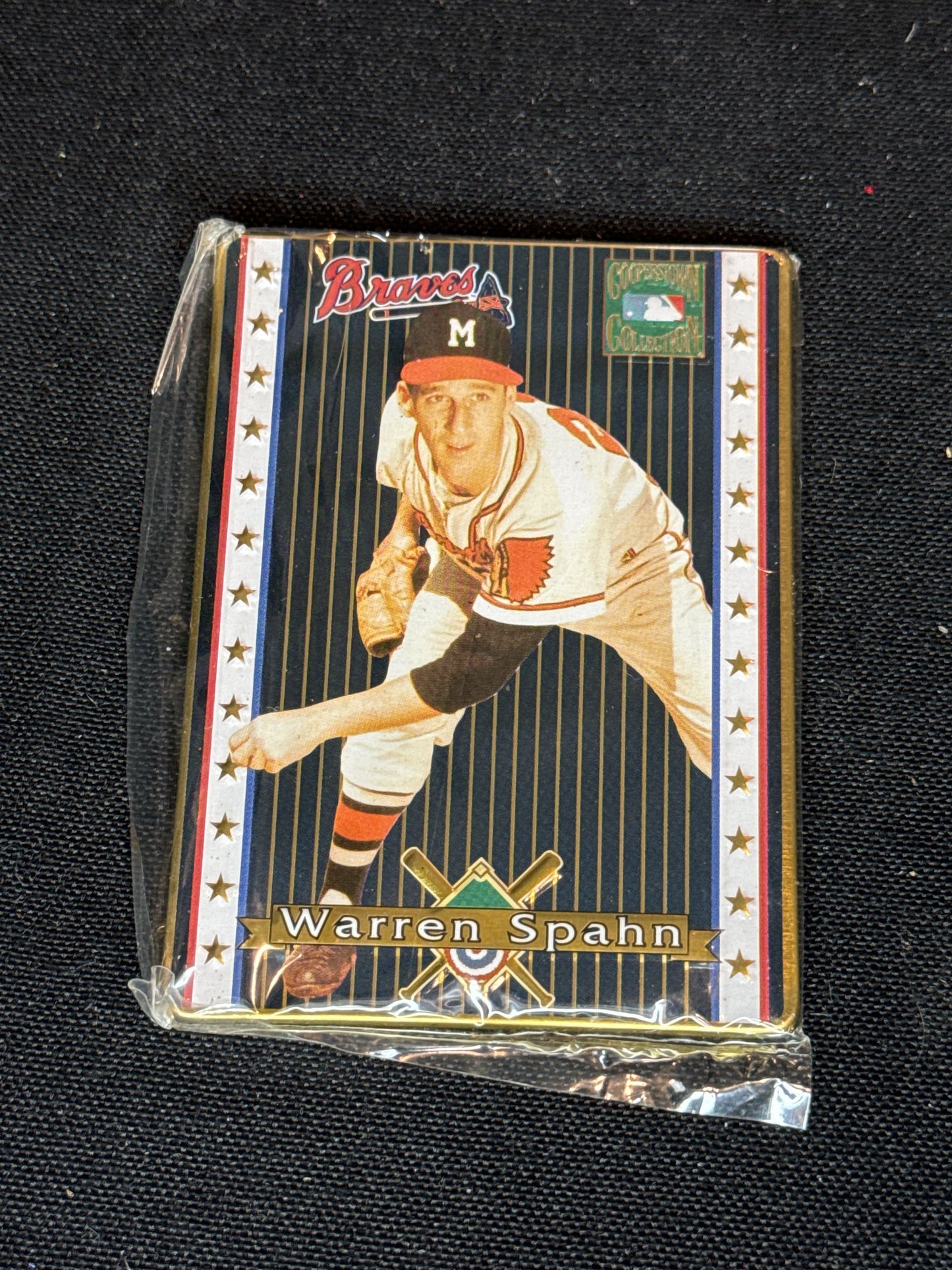 Cooperstown Collection 6 Metallic Impression Cards Powell, Skowron, Spahn, Stargell, Tiant