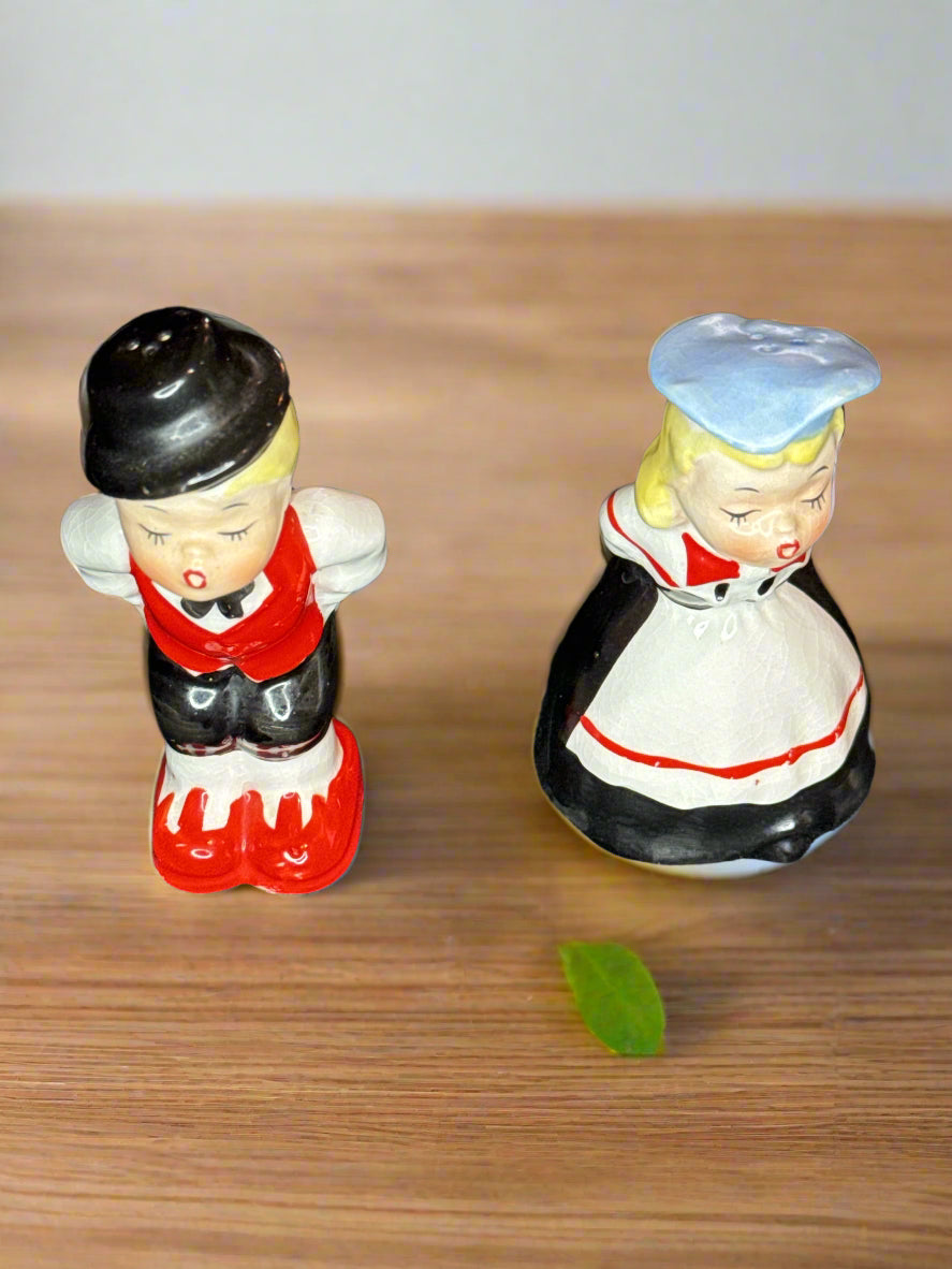 1950's Napco Kissing Swedish Sweethearts Salt & Pepper Shakers