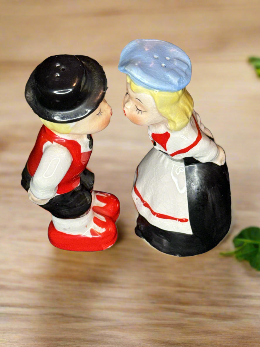 1950's Napco Kissing Swedish Sweethearts Salt & Pepper Shakers