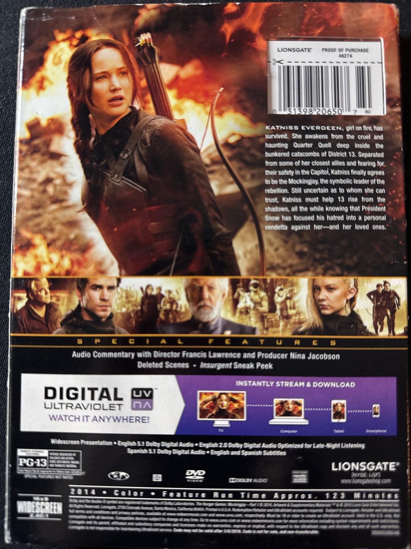 The Hunger Games Mockingjay Part 1 DVD