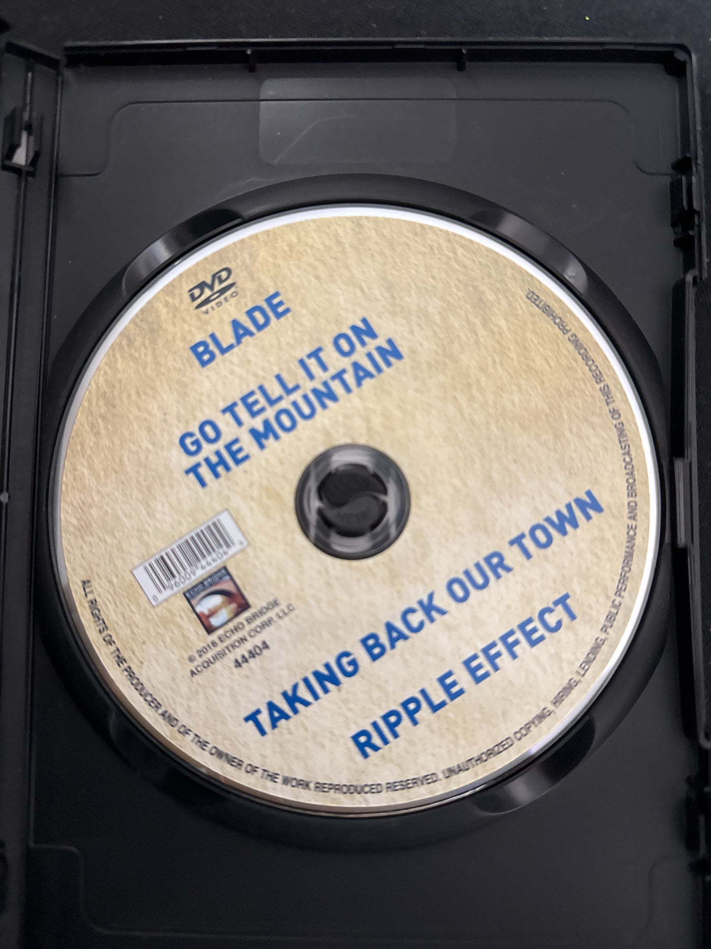 Movies of Excellence (6); Blade, Raymond Graham, Endgame, Taking Back Our Town, Ripple Effect DVD