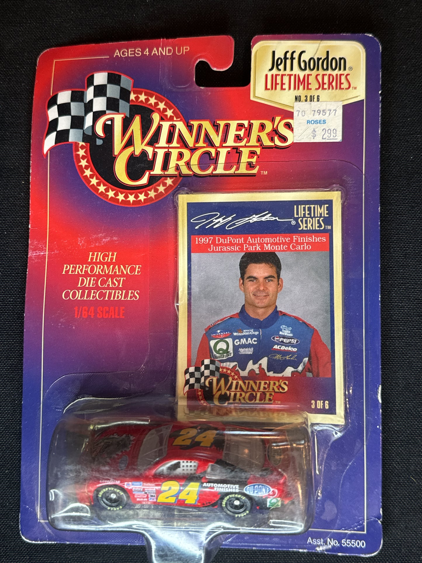 NASCAR Jeff Gordon #24 Winner's Circle Lifetime Series 1:64 Diecast 3 of 6 Jurassic Park