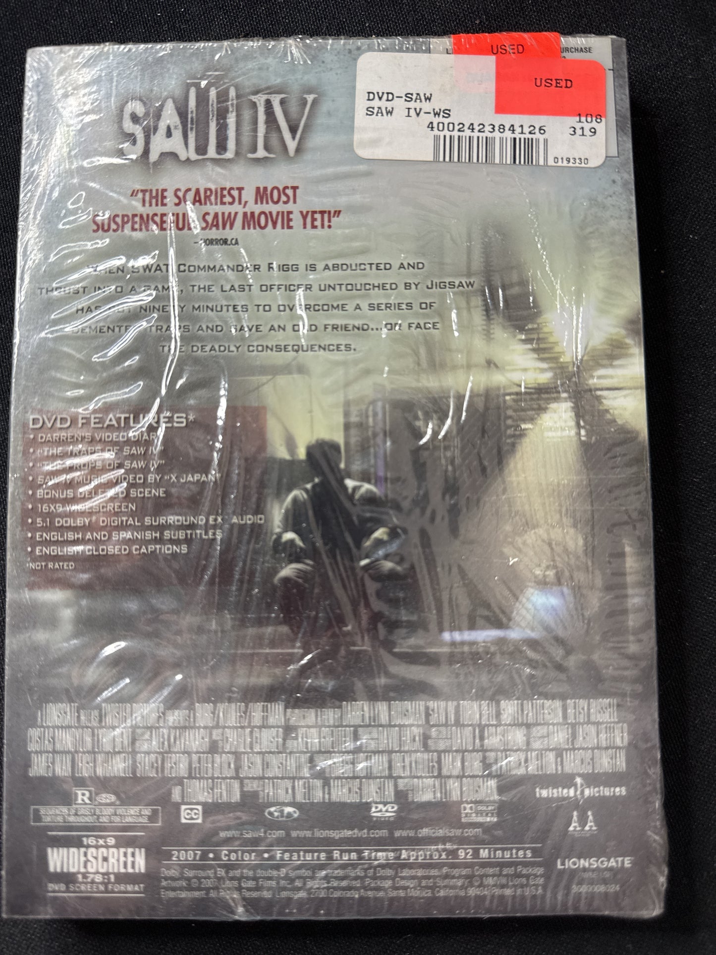 Saw IV DVD Sealed Used