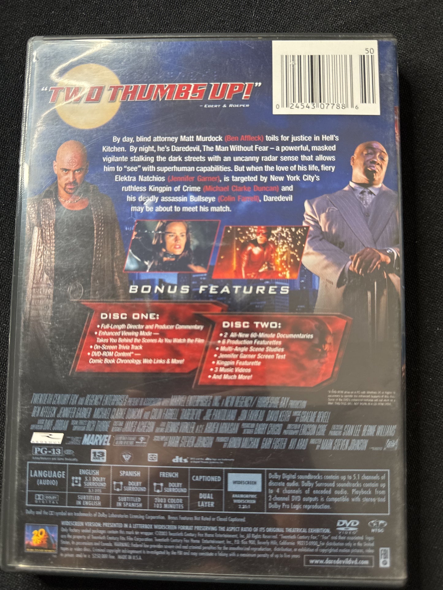Daredevil Wide Screen DVDs