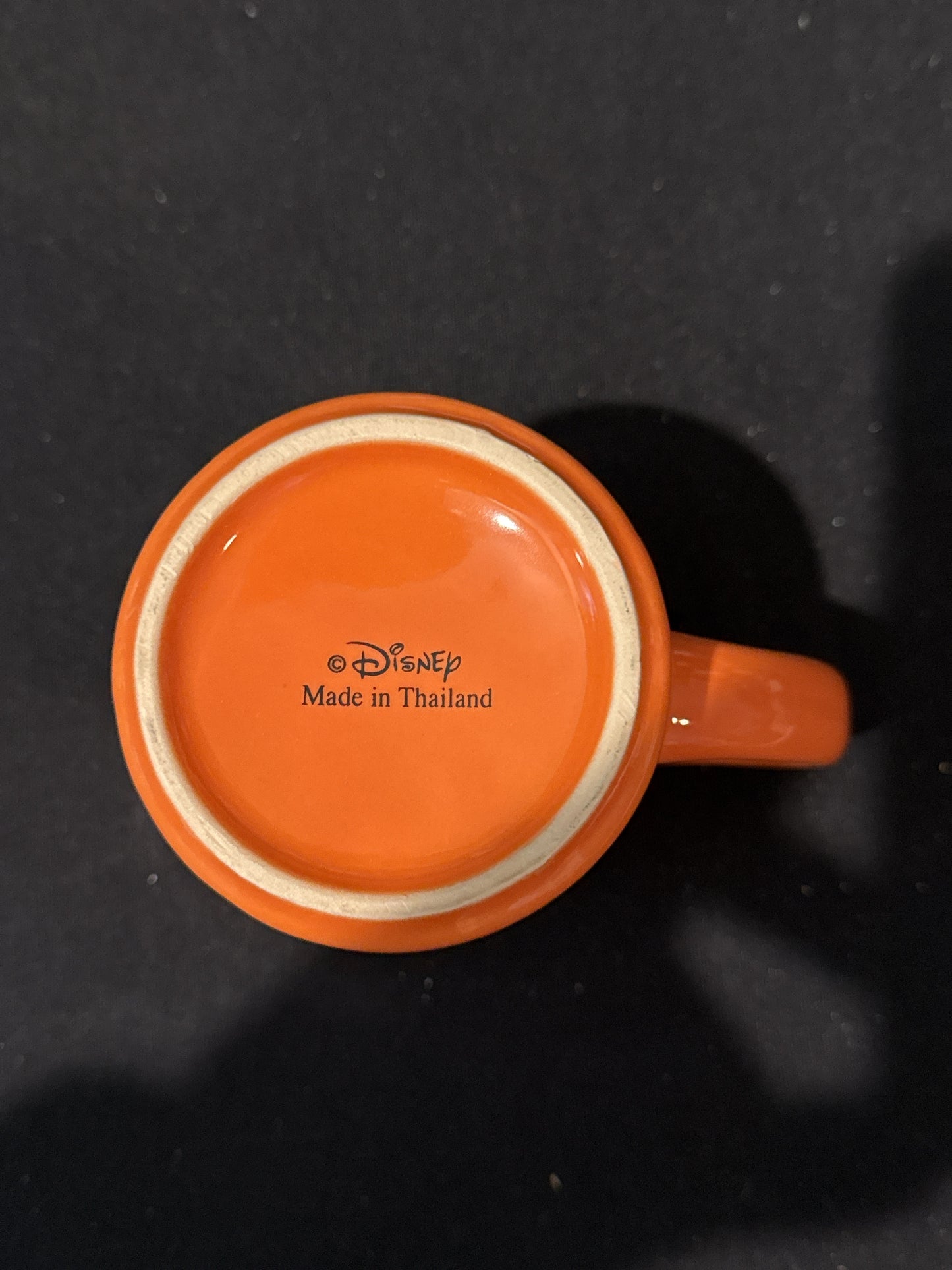 Disney Orange Tigger Coffee Cup Mug Winnie The Pooh Purple Interior 3 7/8" Tall