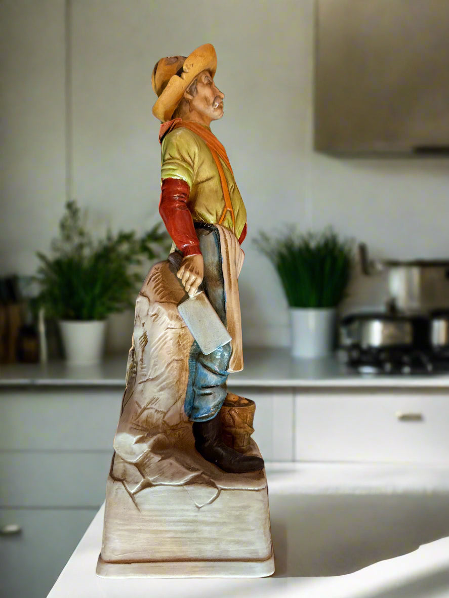 1969 Bitterroot Porcelain Lionstone Decanter "Belly Rubber" EMPTY