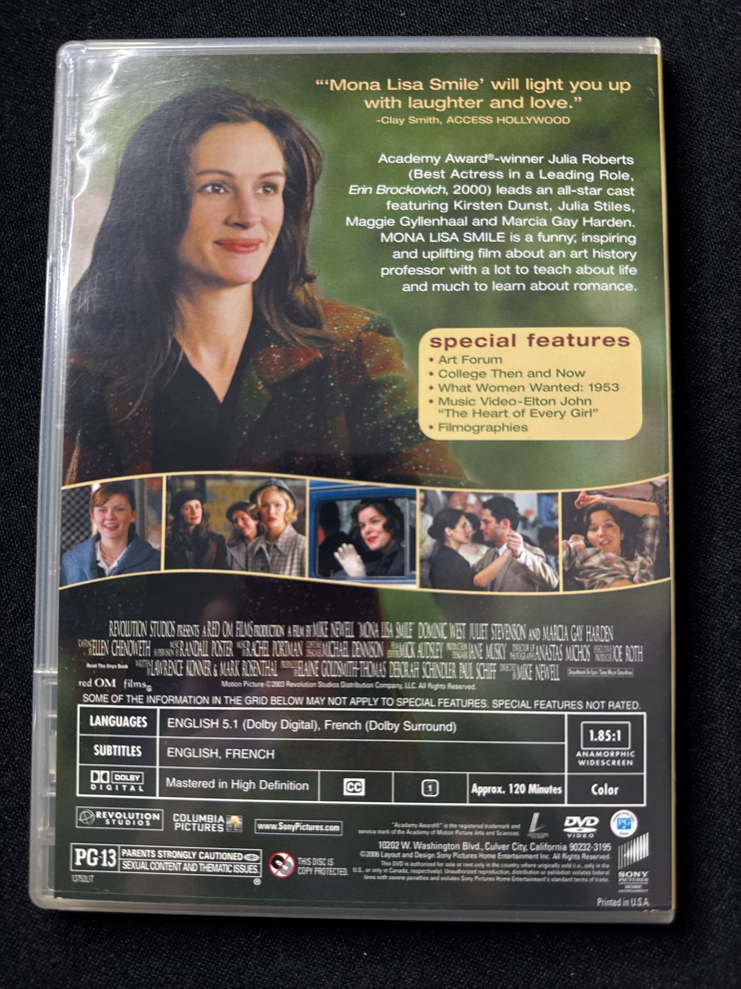 Mona Lisa Smiling DVD