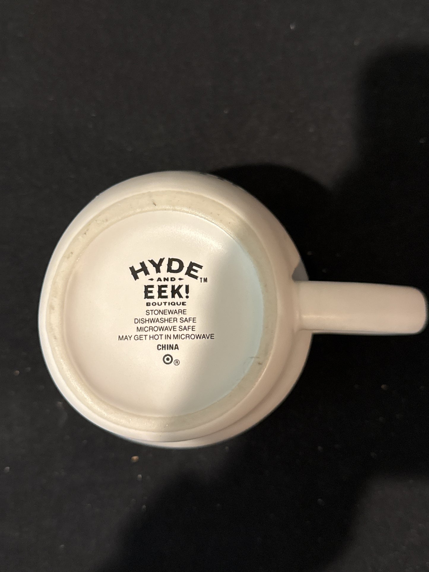 Hyde & Eek Skeleton Stoneware Figural 12oz Halloween Coffee Mug Cup 3.75" Tall