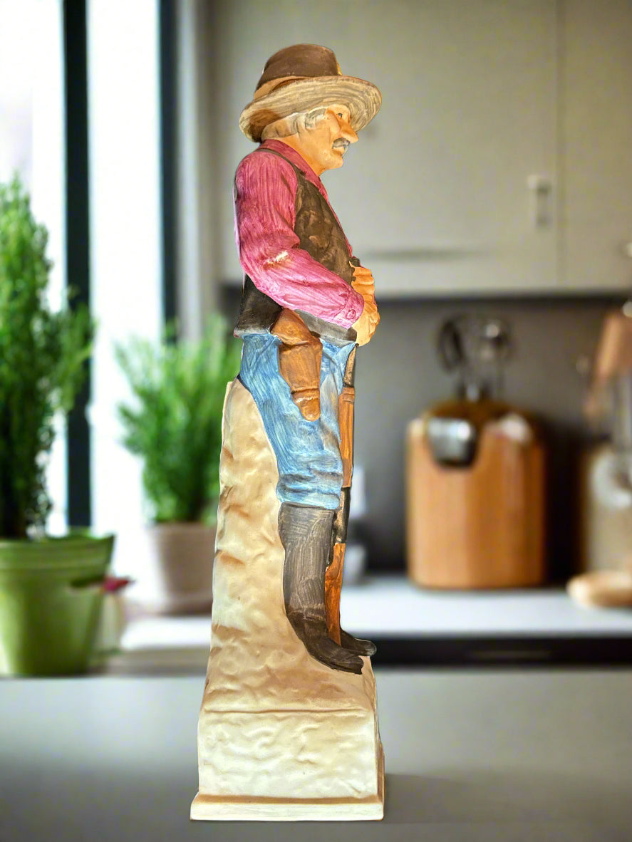 1969 Lionstone Whiskey Decanter Sheriff, Western 14" EMPTY