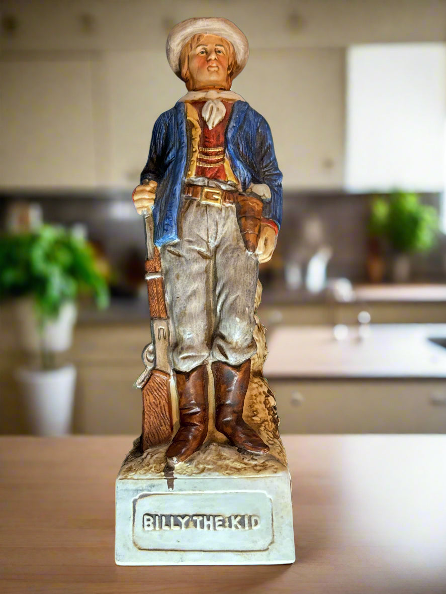 1970s McCormick Whiskey Decanter Billy the Kid 13.5" EMPTY