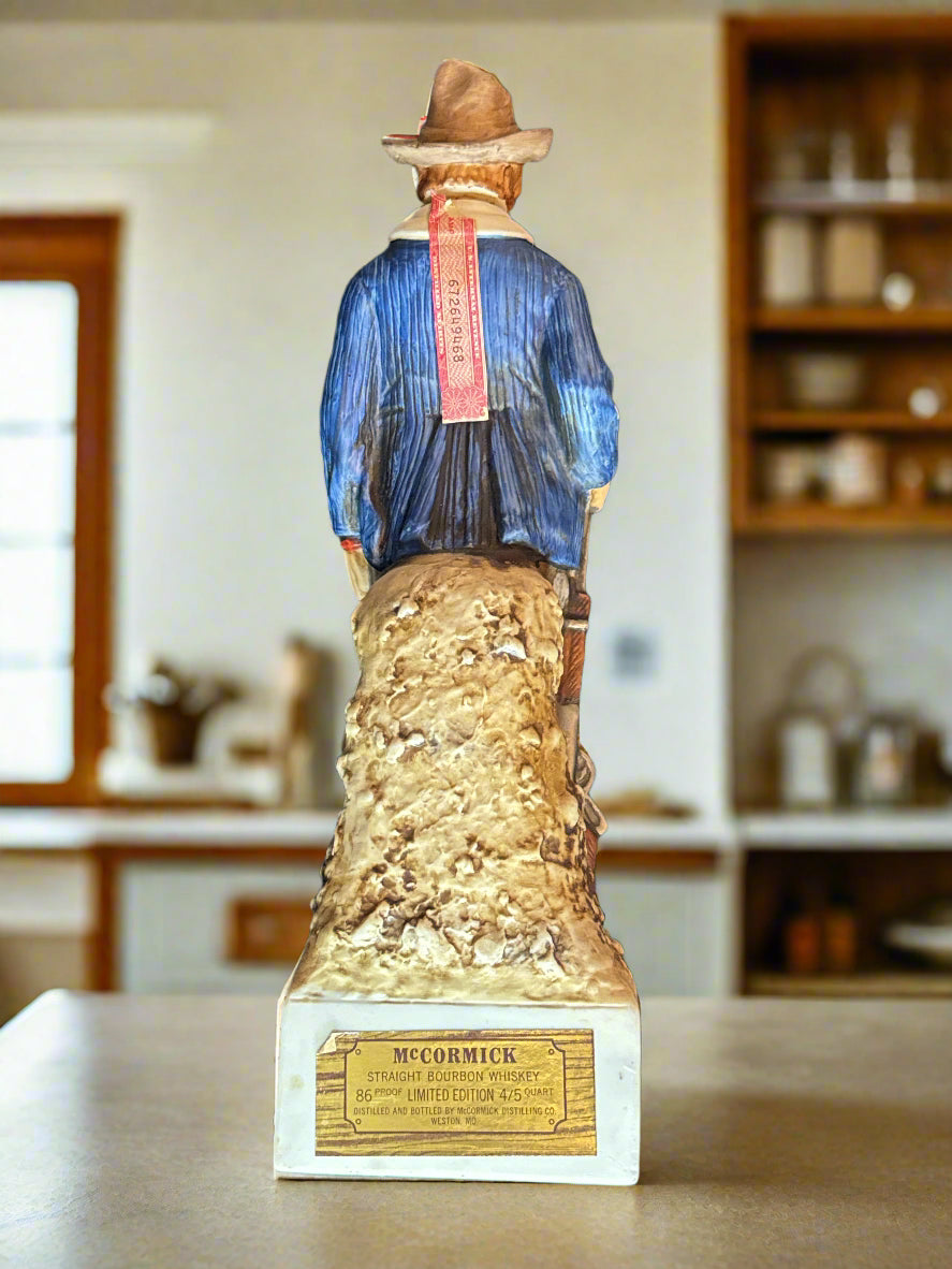 1970s McCormick Whiskey Decanter Billy the Kid 13.5" EMPTY