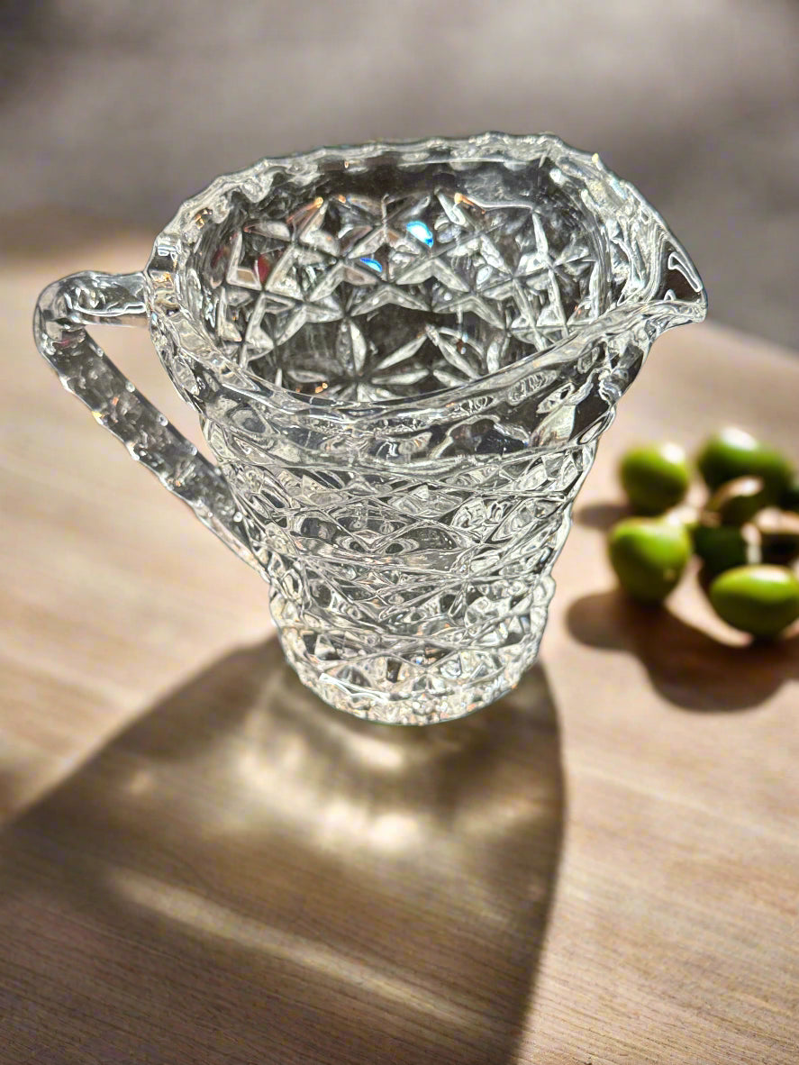 1980s Shamrock Creamer 24% Lead Crystal 4" Excellent Condition