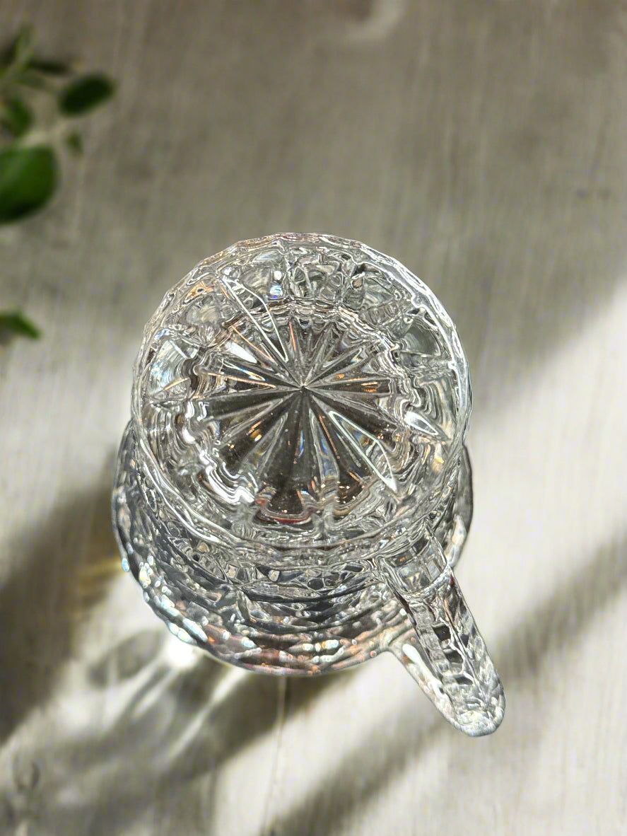1980s Shamrock Creamer 24% Lead Crystal 4" Excellent Condition