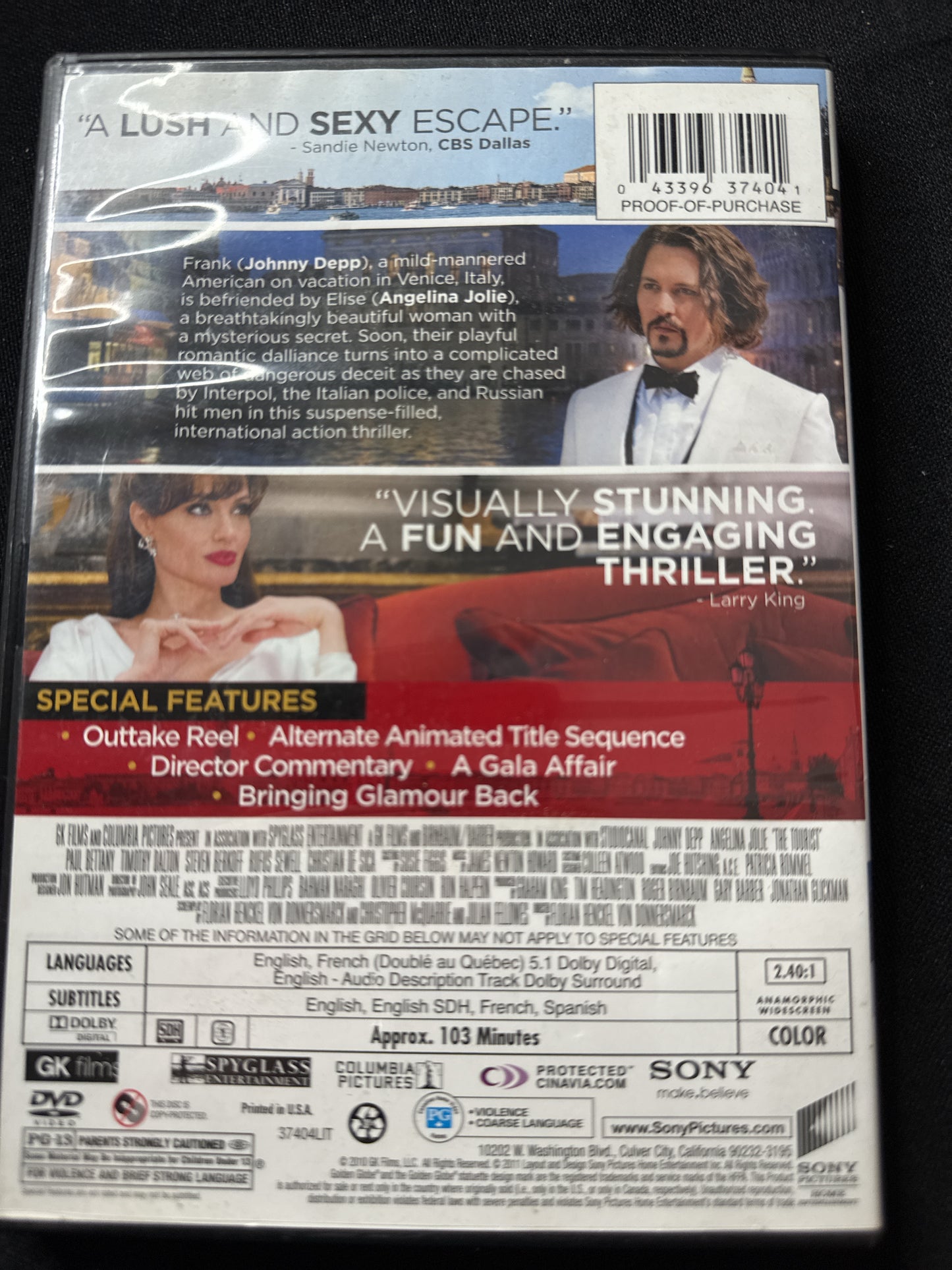 The Tourist DVD