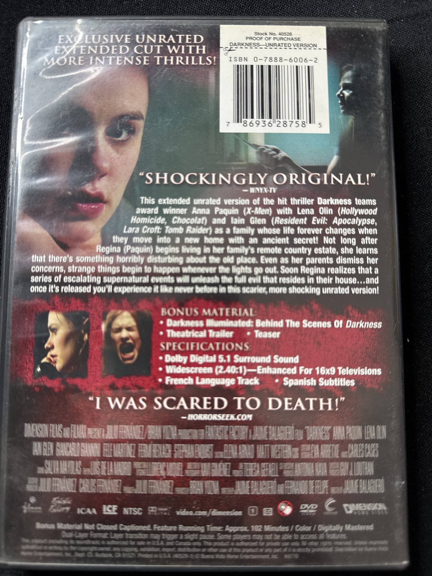 Darkness DVD