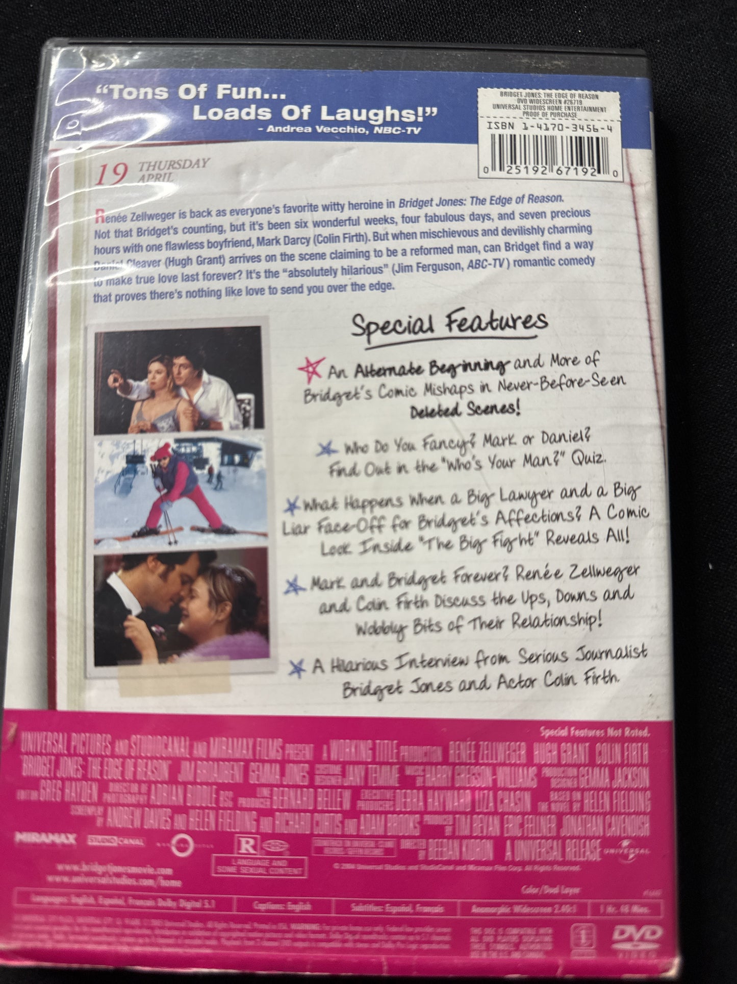 Bridget Jones The Edge of Reason DVD