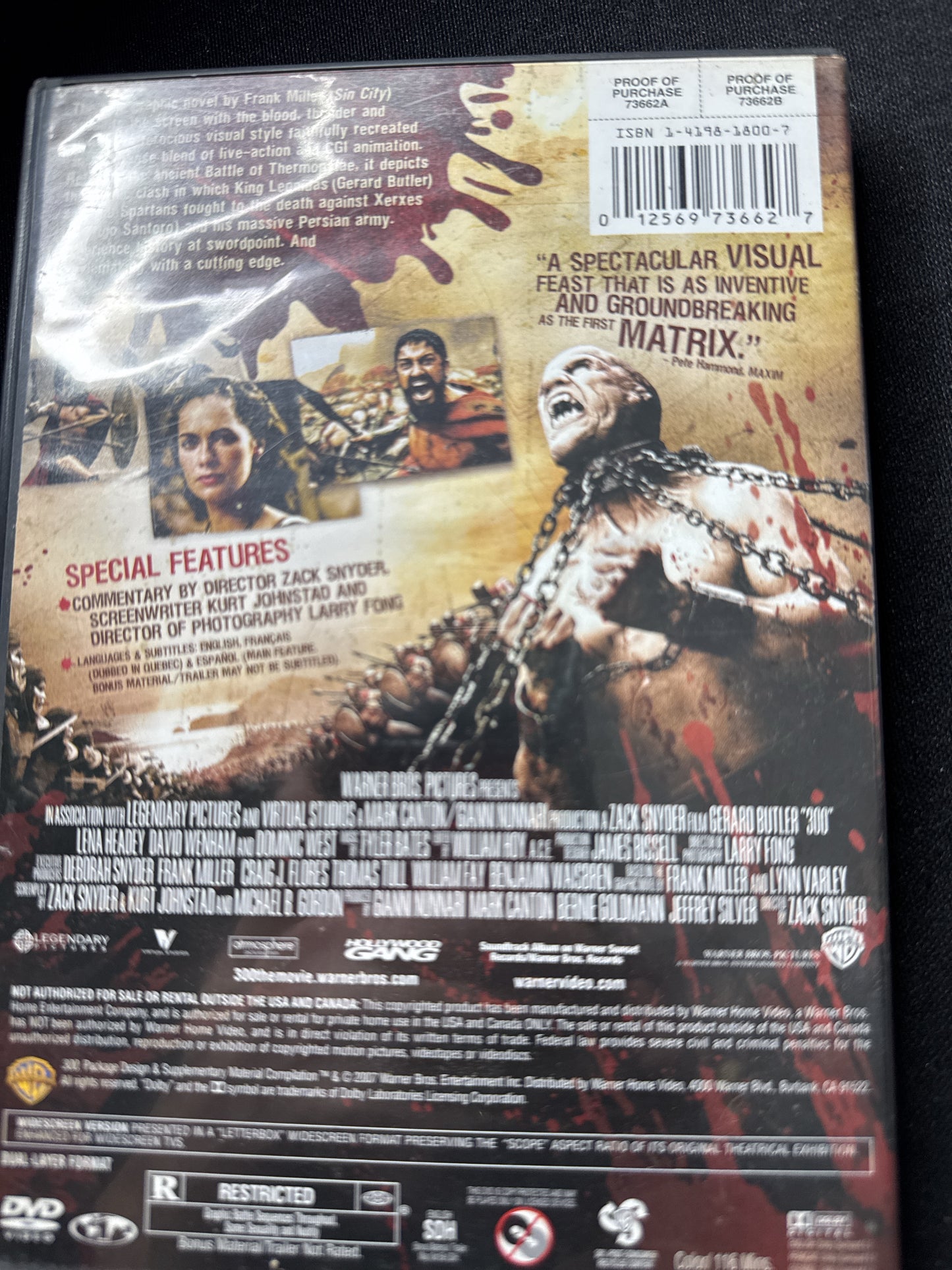 300 DVD Wide Screen Edition