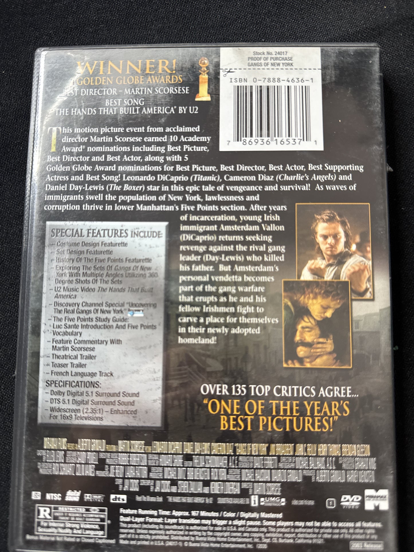 Gangs of New York DVDs