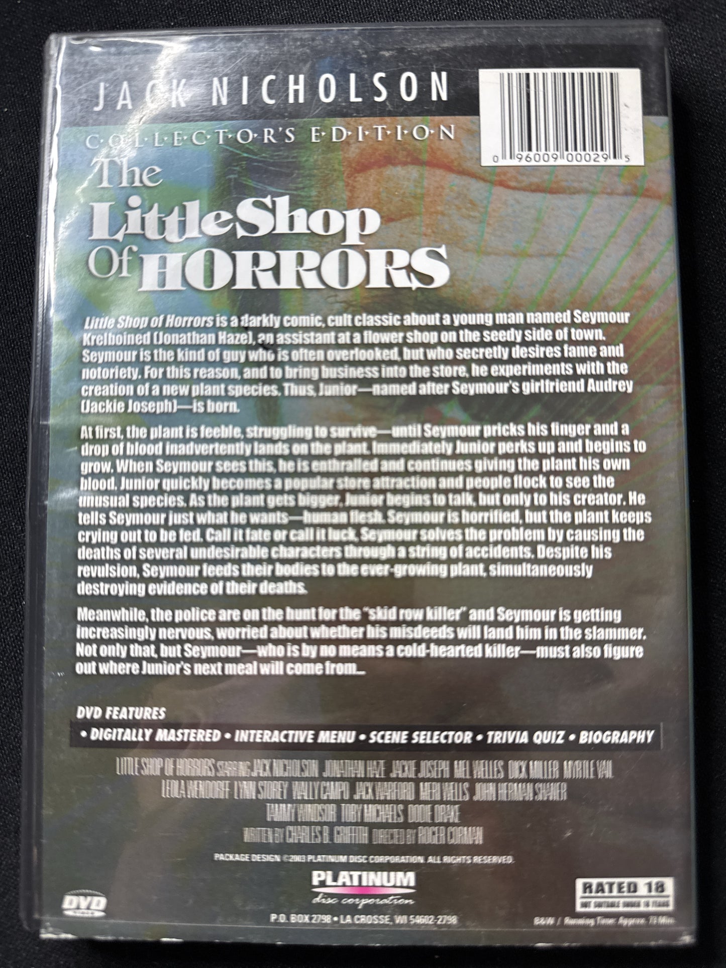 The Little Shop of Horrors DVD