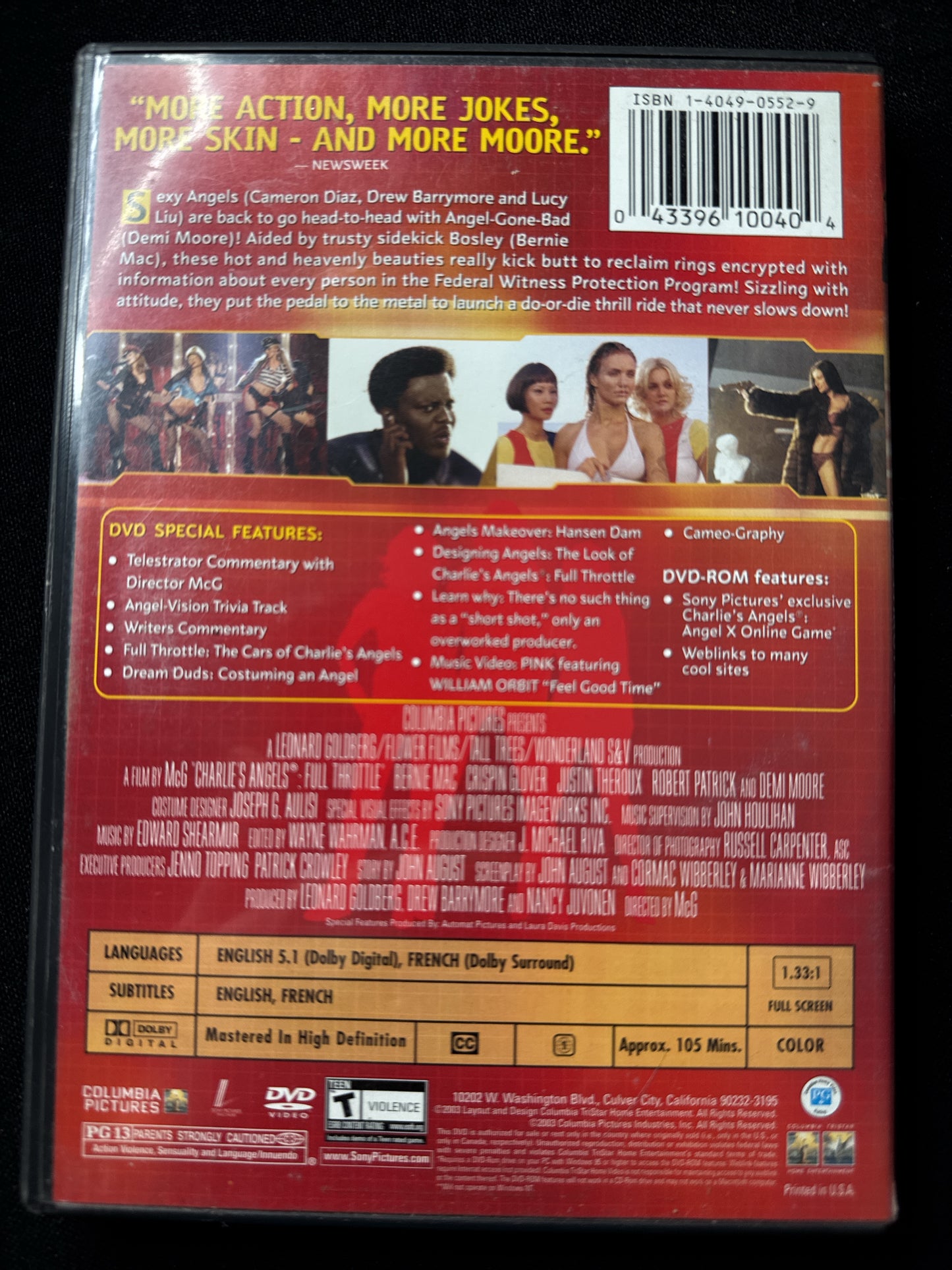 Charlie's Angels Full Throttle DVD