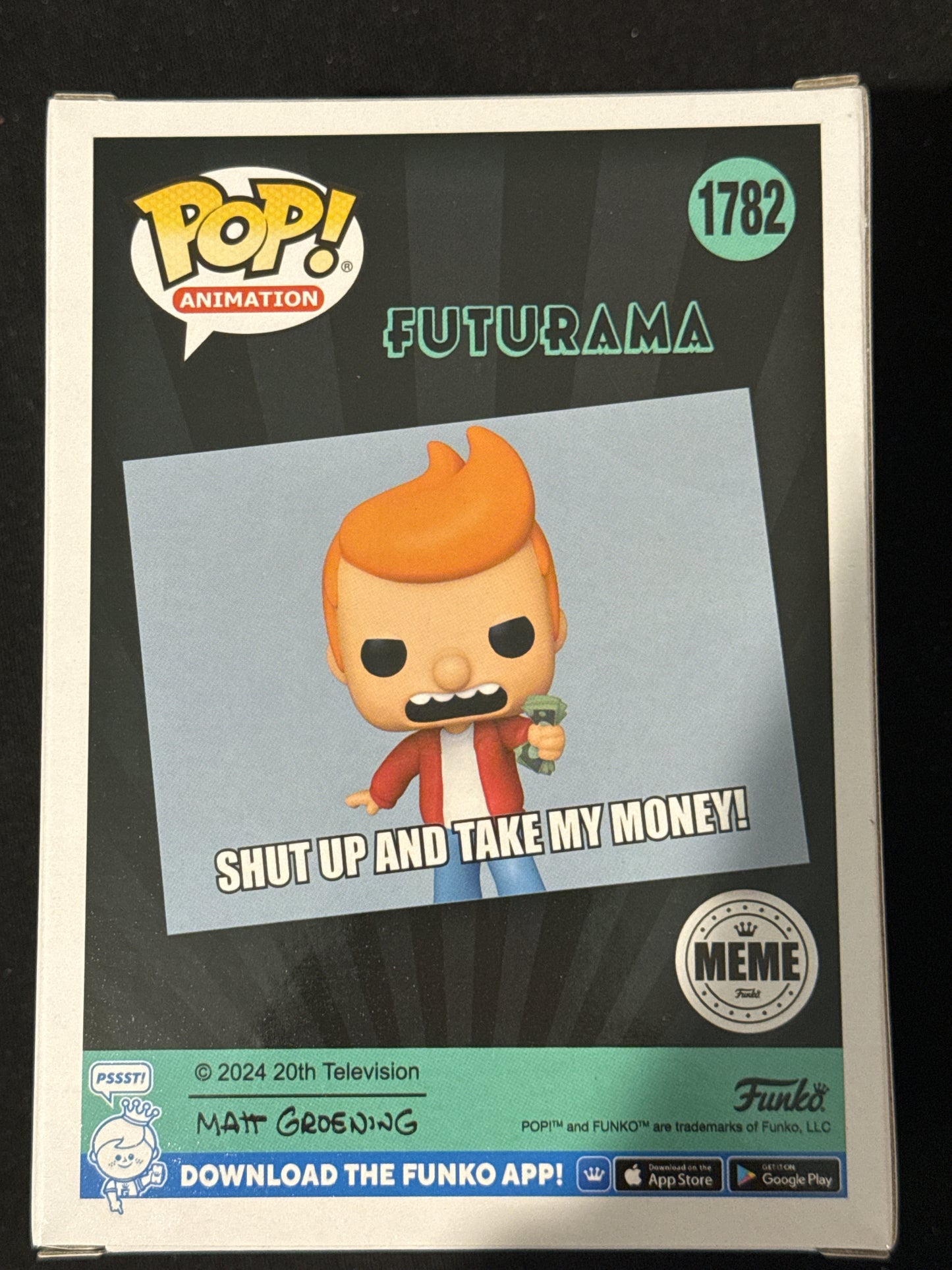 Funko Pop! Animation Futurama Philip J. Fry Vinyl Figure #1782 New in Box