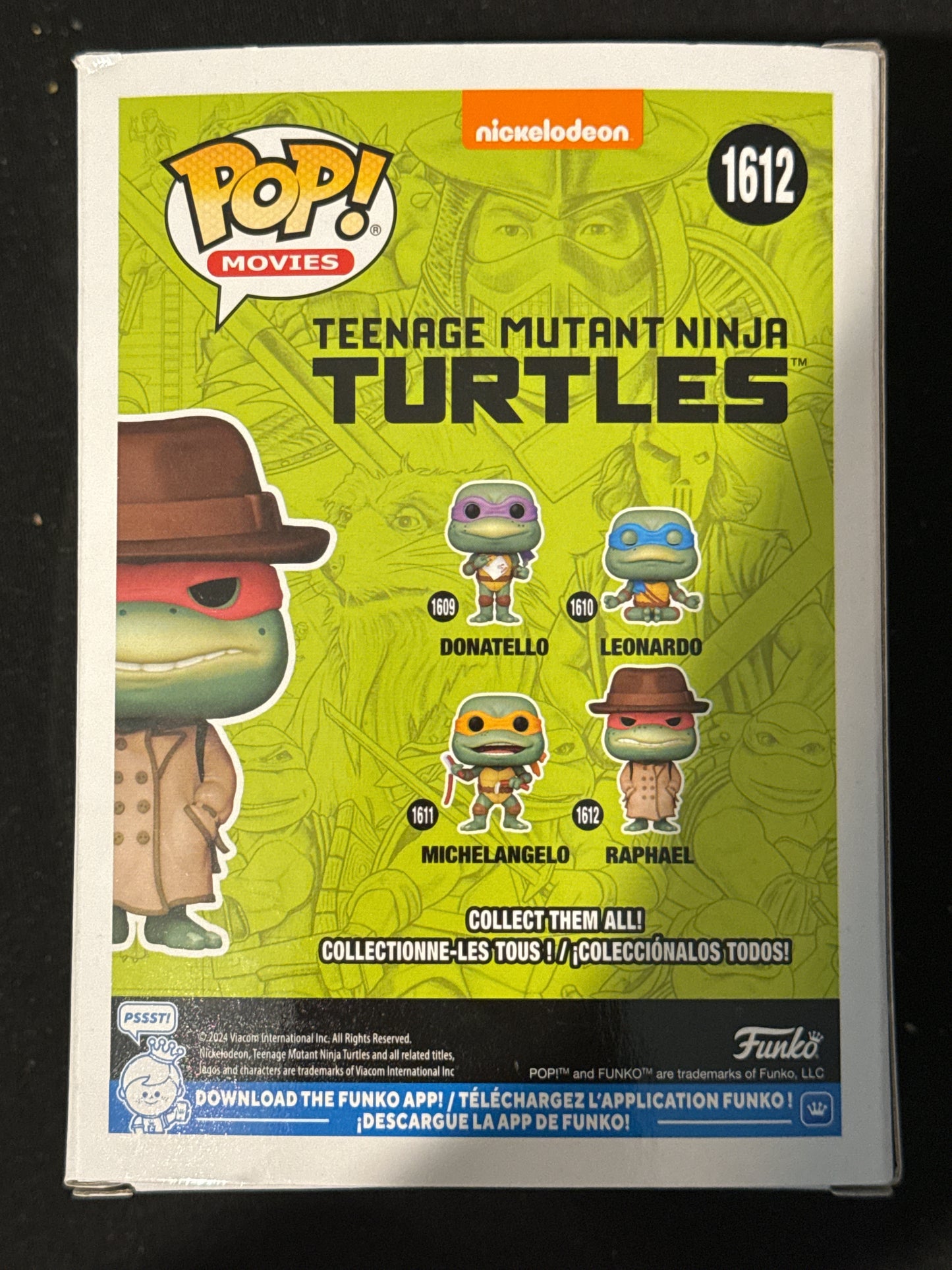 Funko Pop! Movies Nickelodeon Teenage Mutant Ninja Turtles Raphael Vinyl Figure #1612 New