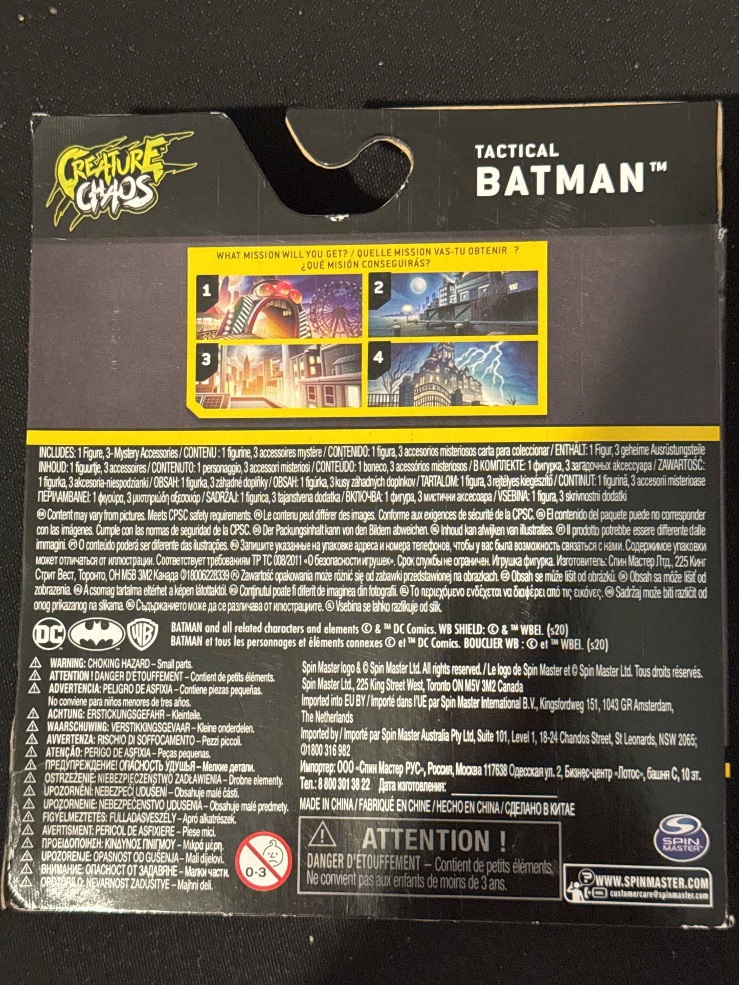 Tactical Batman DC Action Figure With 3 Accessories New in Box