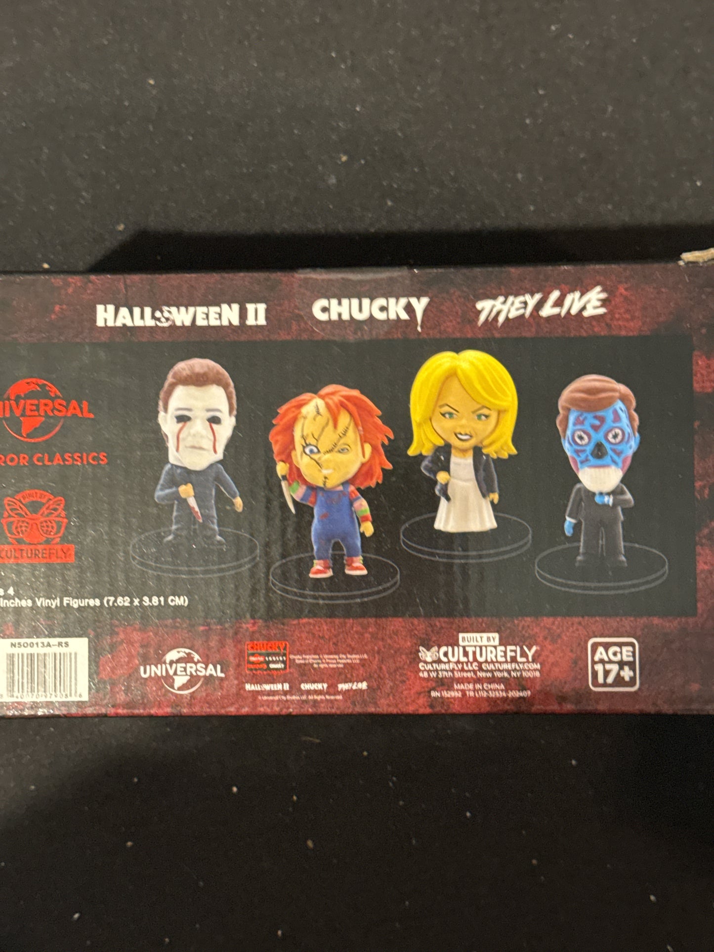 Universal Horror Classics Set of 4 Mini Figures Michael Myers, Chucky, Bride of Chucky, They Live New