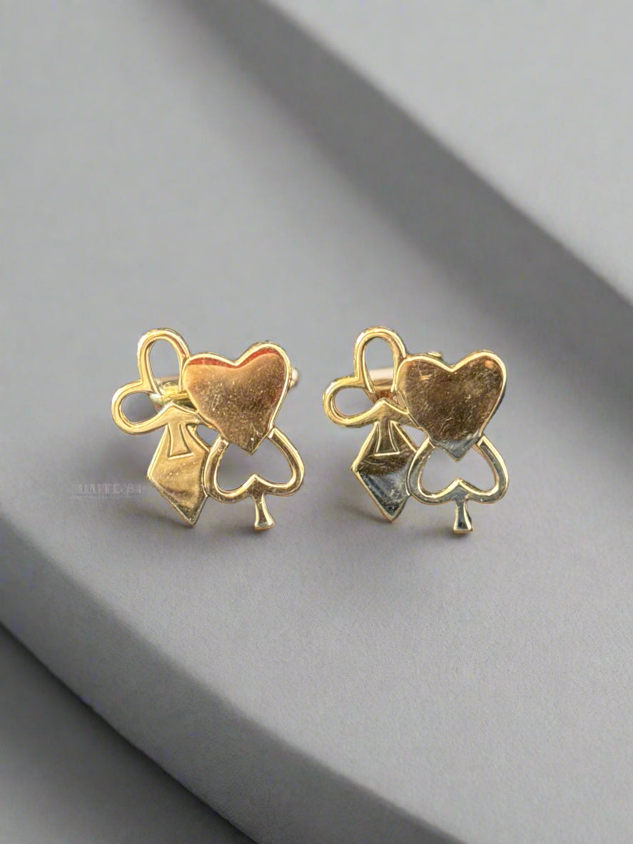 Vintage Swank Cuff Links, Vintage Jewelry, Costume Jewelry Playing Cards, Suits