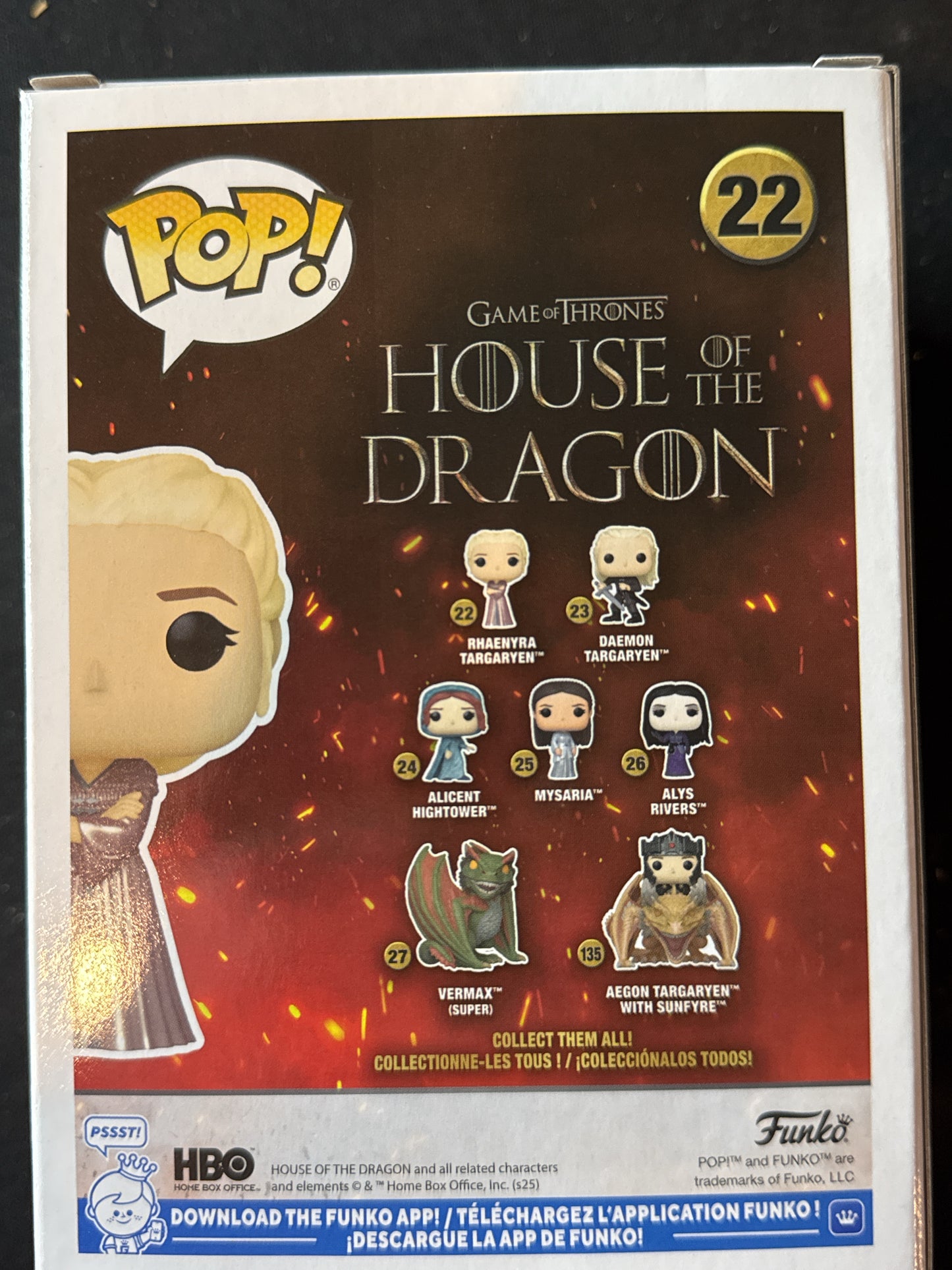 Funko Pop! Television House of the Dragon Rhaenyra Targaryen #22 Vinyl Figure New in Box