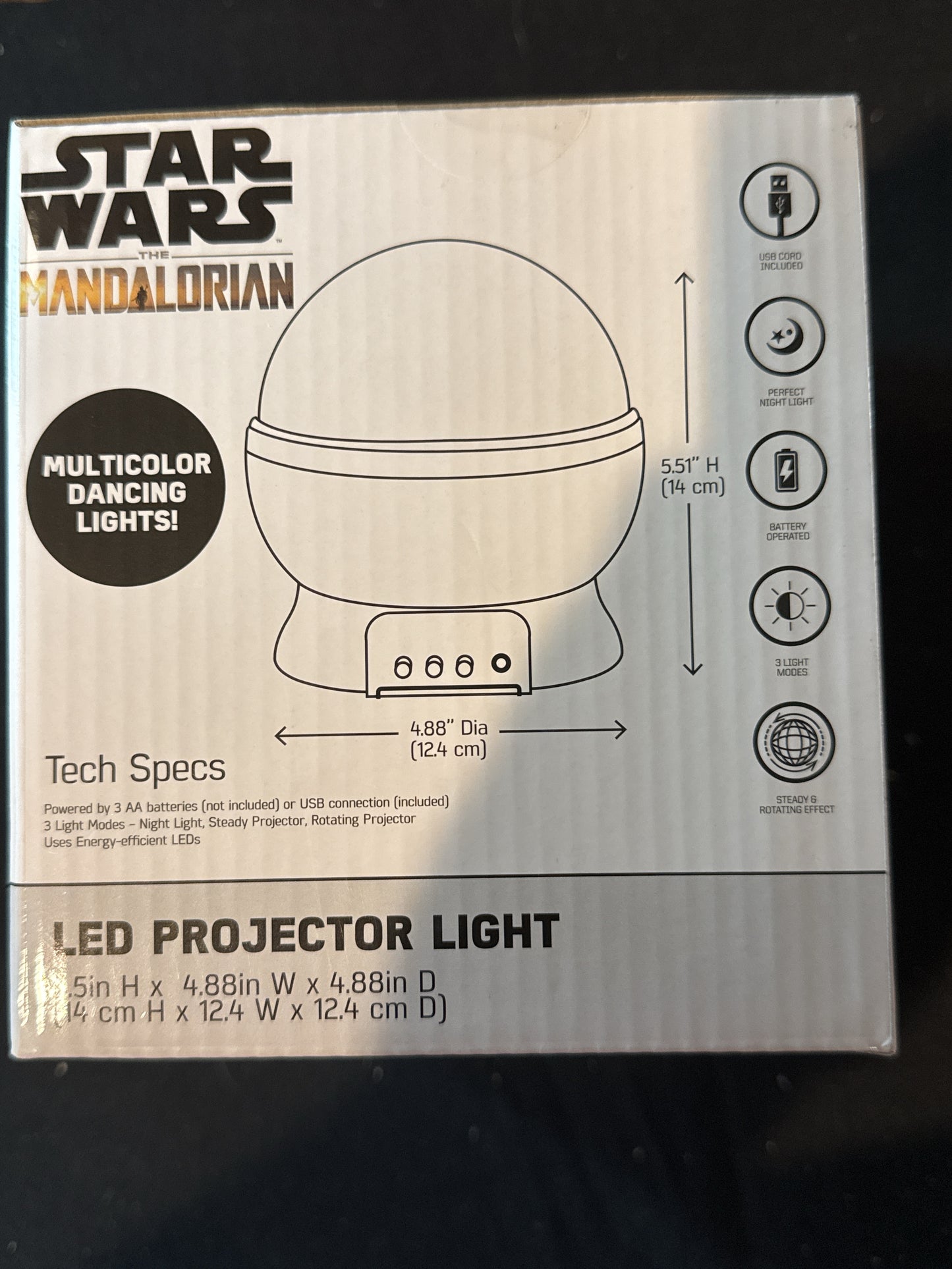 Star Wars The Mandalorian LED Projector Light Disney New in Box
