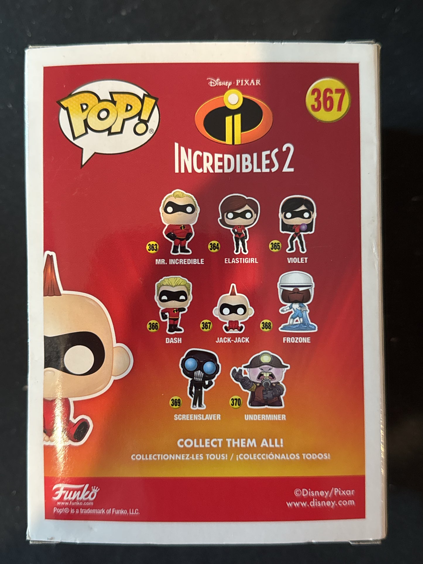 Funko Pop! Incredibles 2 Jack-Jack Vinyl Figure #367 New in Box