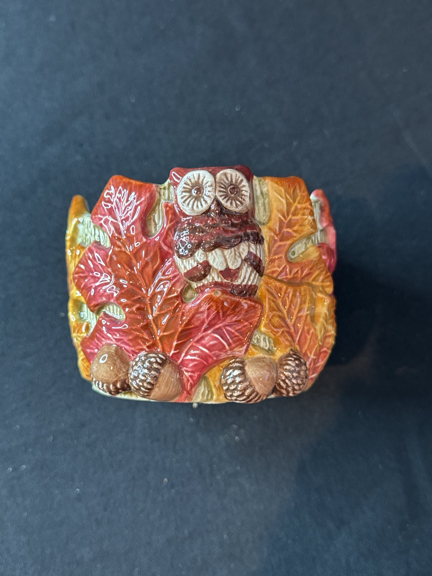 Fitz & Floyd Woodland Tree Stump Votive Candle or Wax Oil Warmer 3" High x 4" Wide