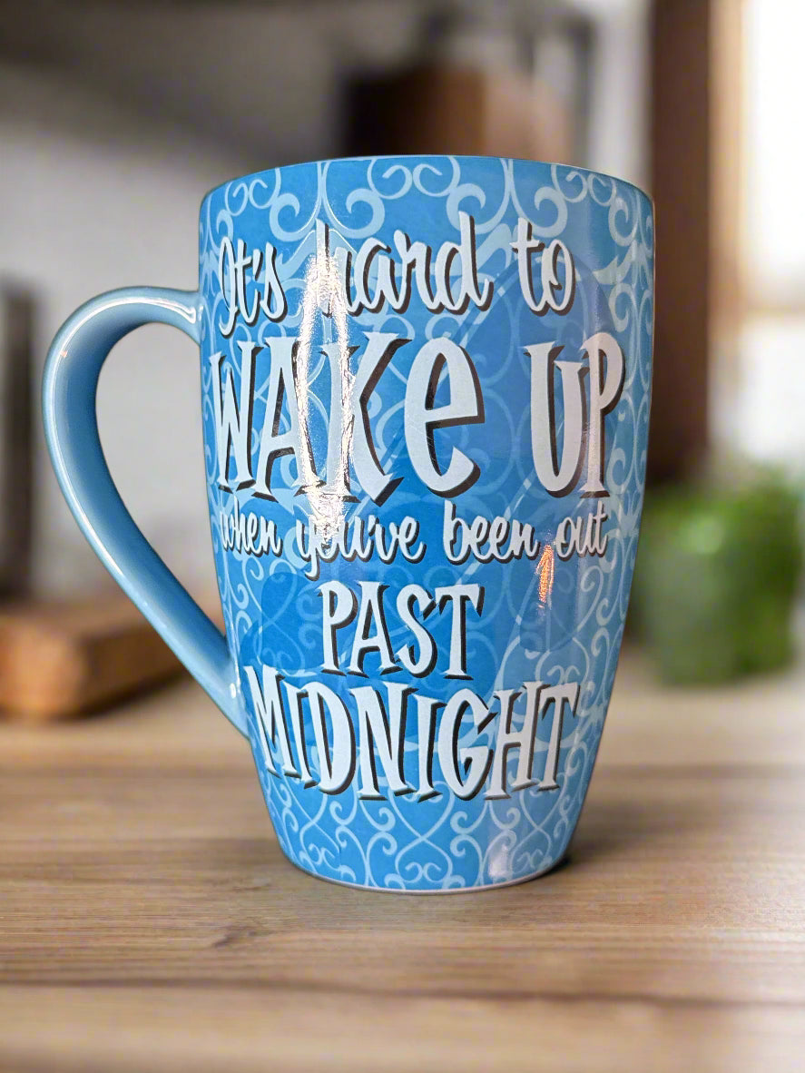 Cinderella Disney Park Coffee Cup Mug Hard to Wake Up When You've Been Out Past Midnight