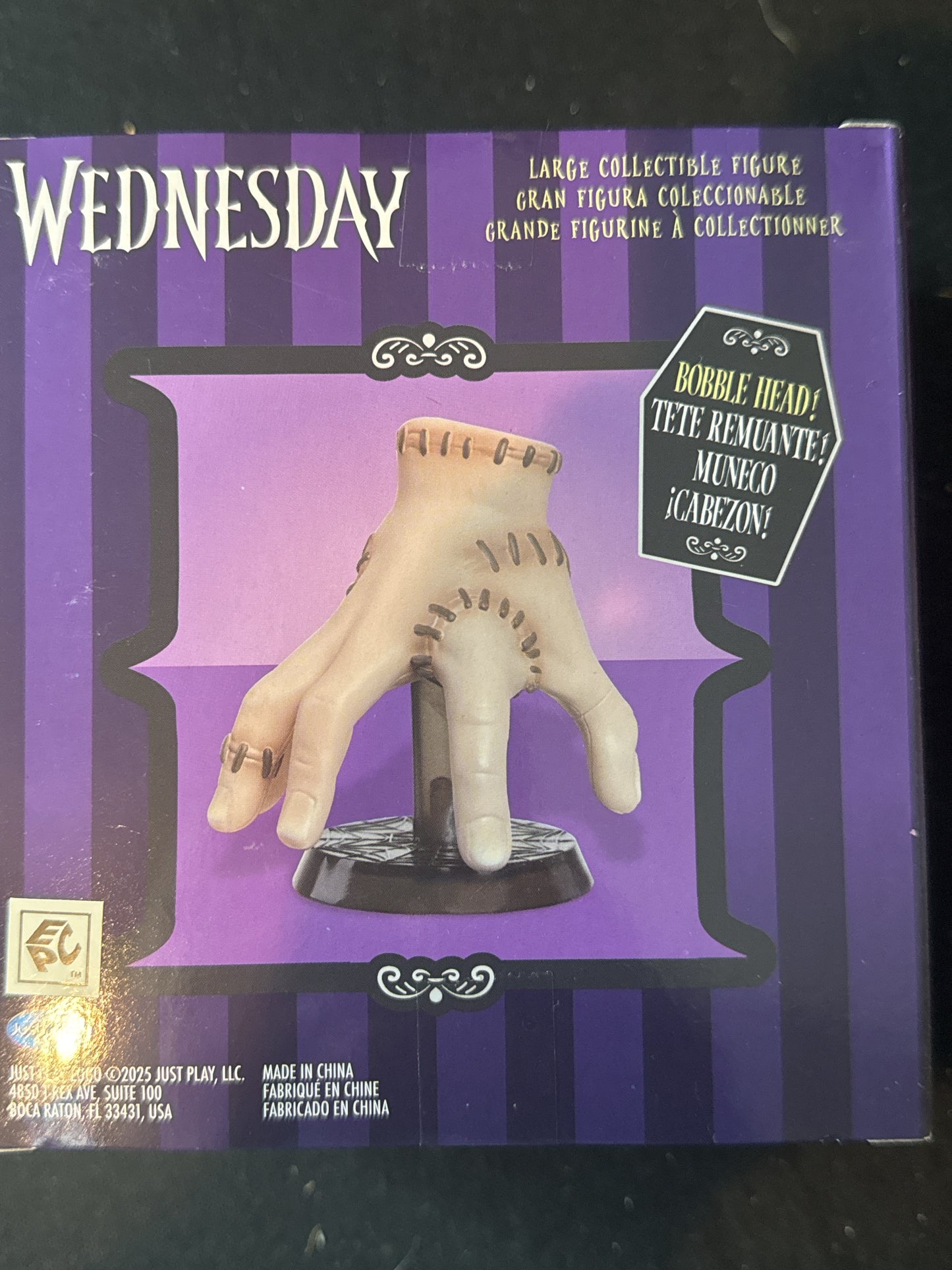 Wednesday Large Collectible Figure Thing Bobble Head (Hand) New in Box