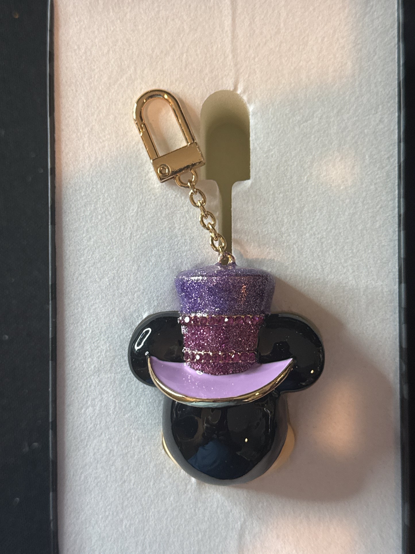 Disney Baublebar Mickey Mouse Purple Tophat KeyChain Purse Charm Halloween New in Box