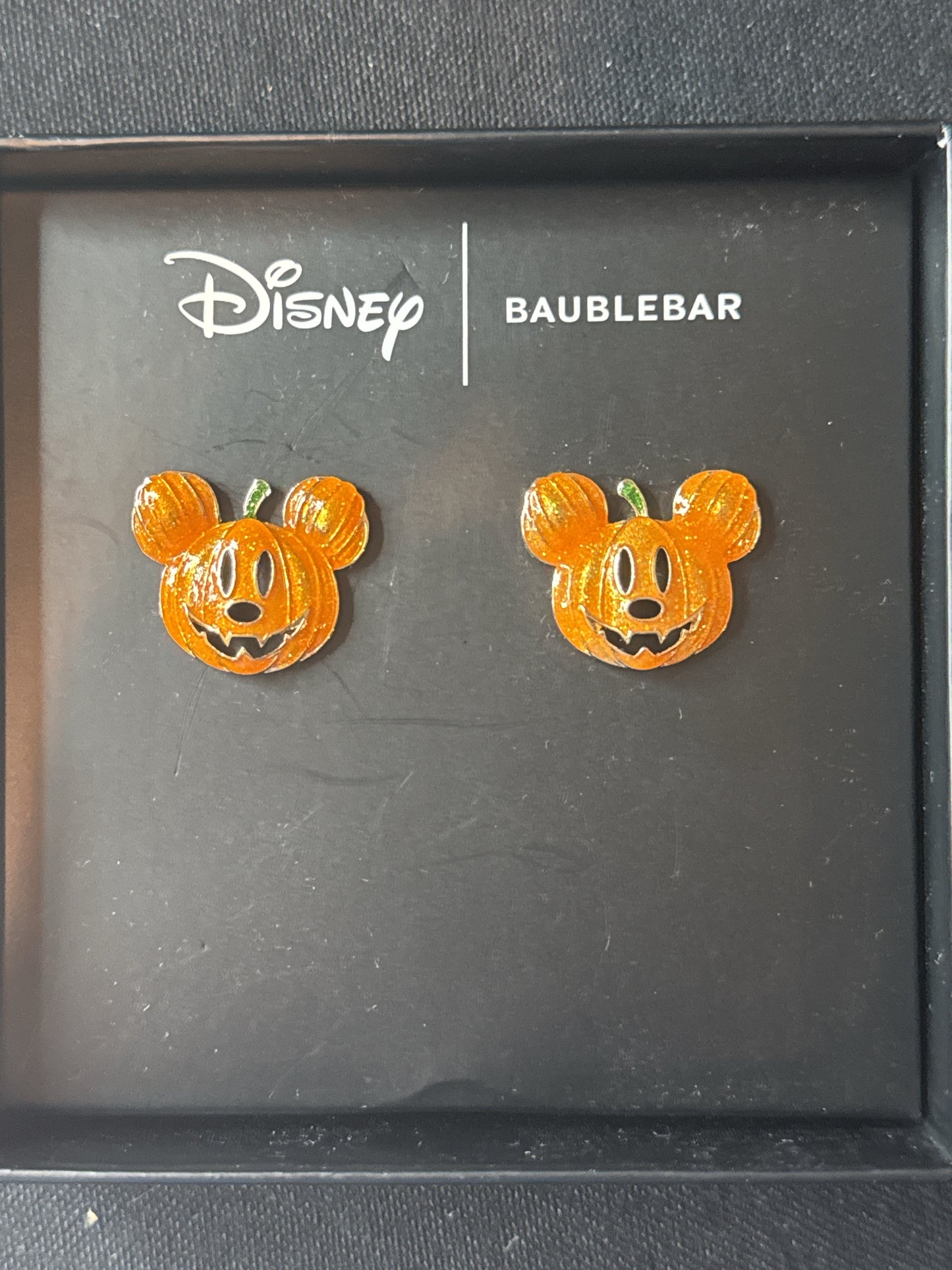 Disney Baublebar Mickey Mouse Pumpkin Halloween Earrings New in Box