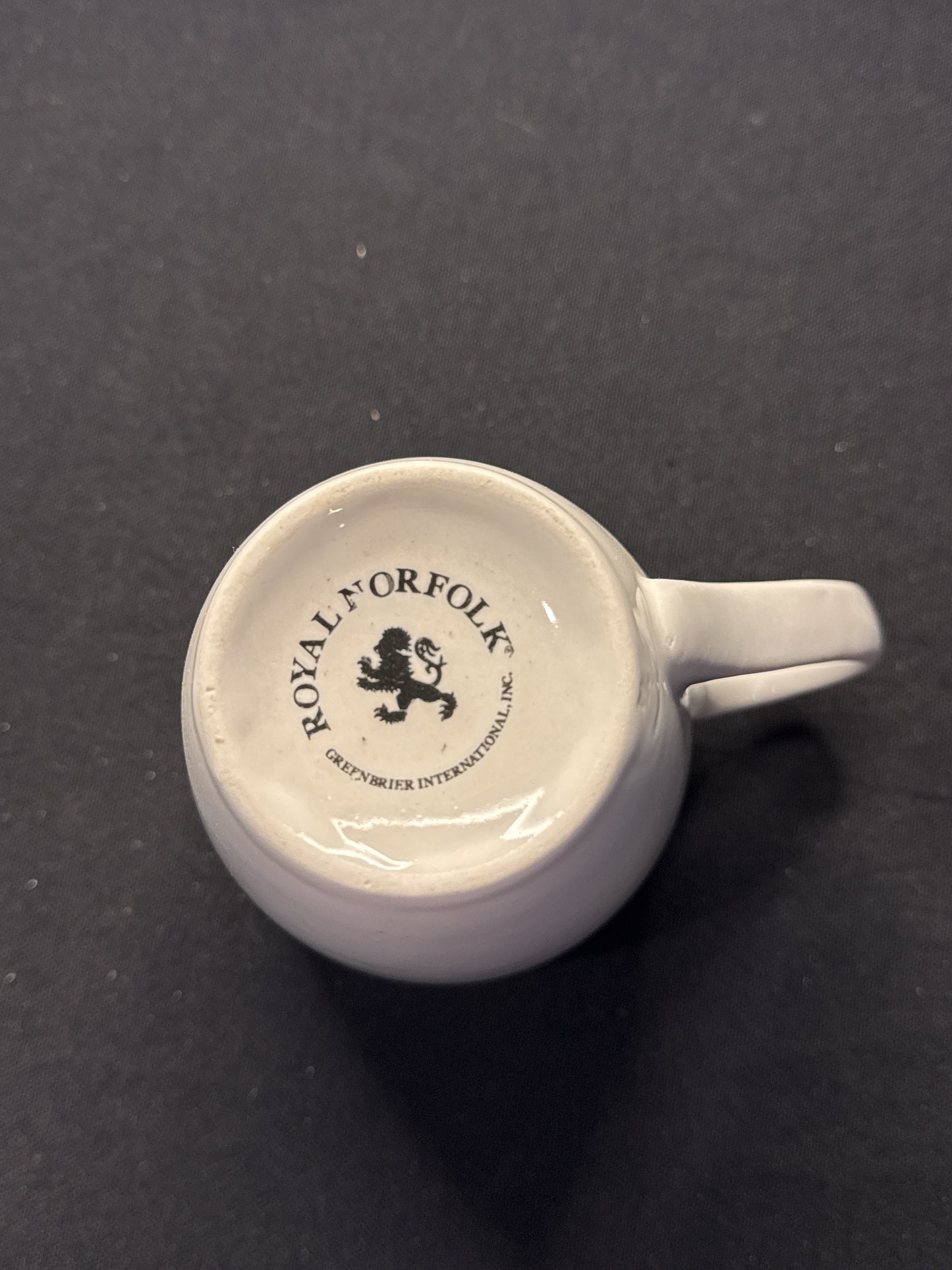 Vintage New Old Stock Royal Norfolk 12oz Coffee Mug Cup Green Blue
