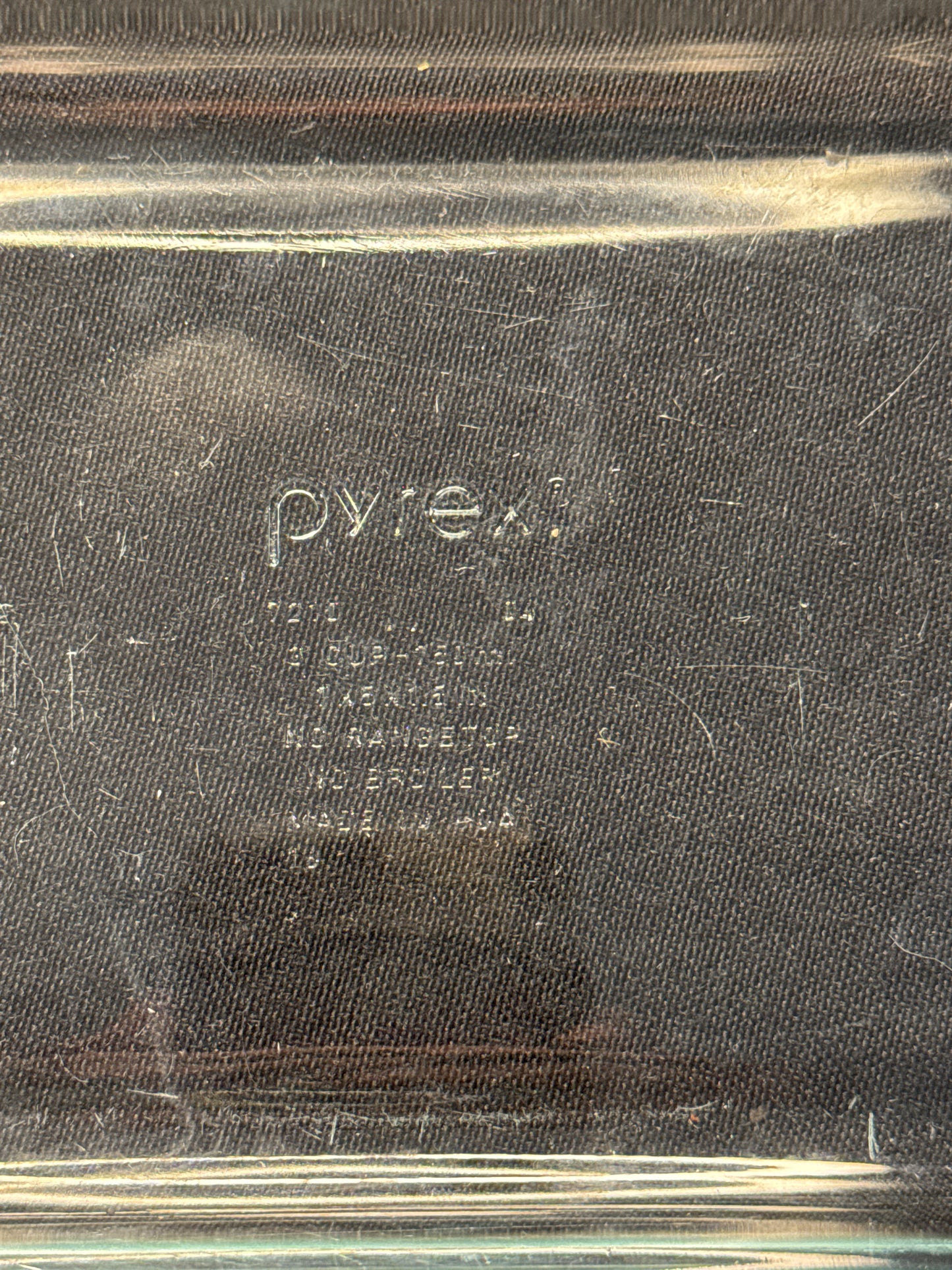 Vintage Pyrex #7210 Glass Rectangular Baking Dish 3 Cup 750 ml Clear USA